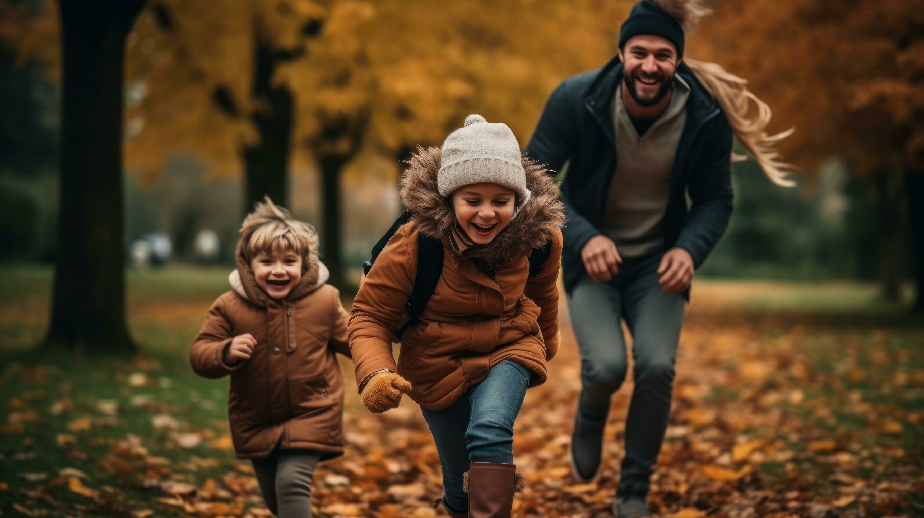 Happy family in the park Stock Free