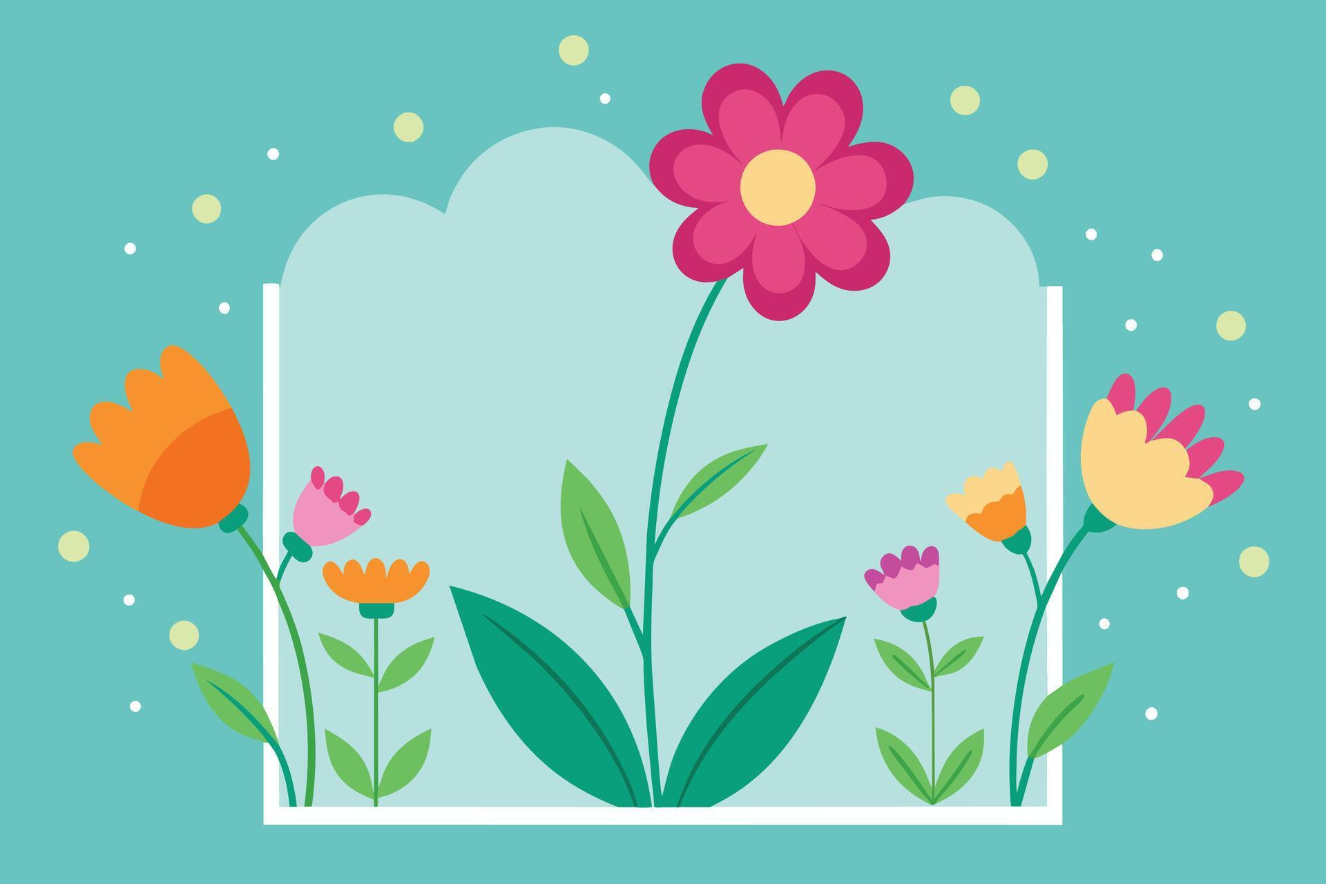 Spring Flower Frame Background Stock Free