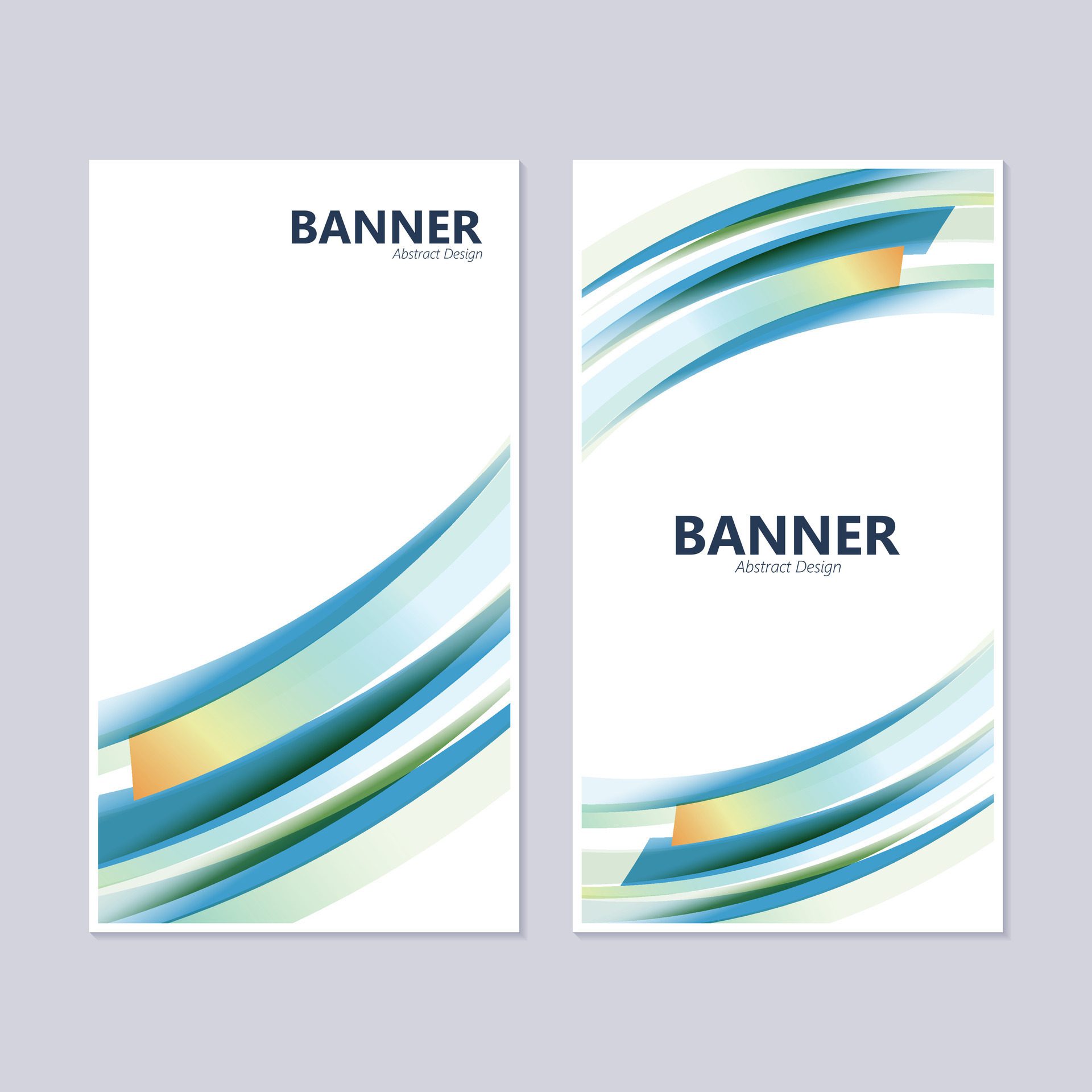 colorful abstract wave banner design Free Vector