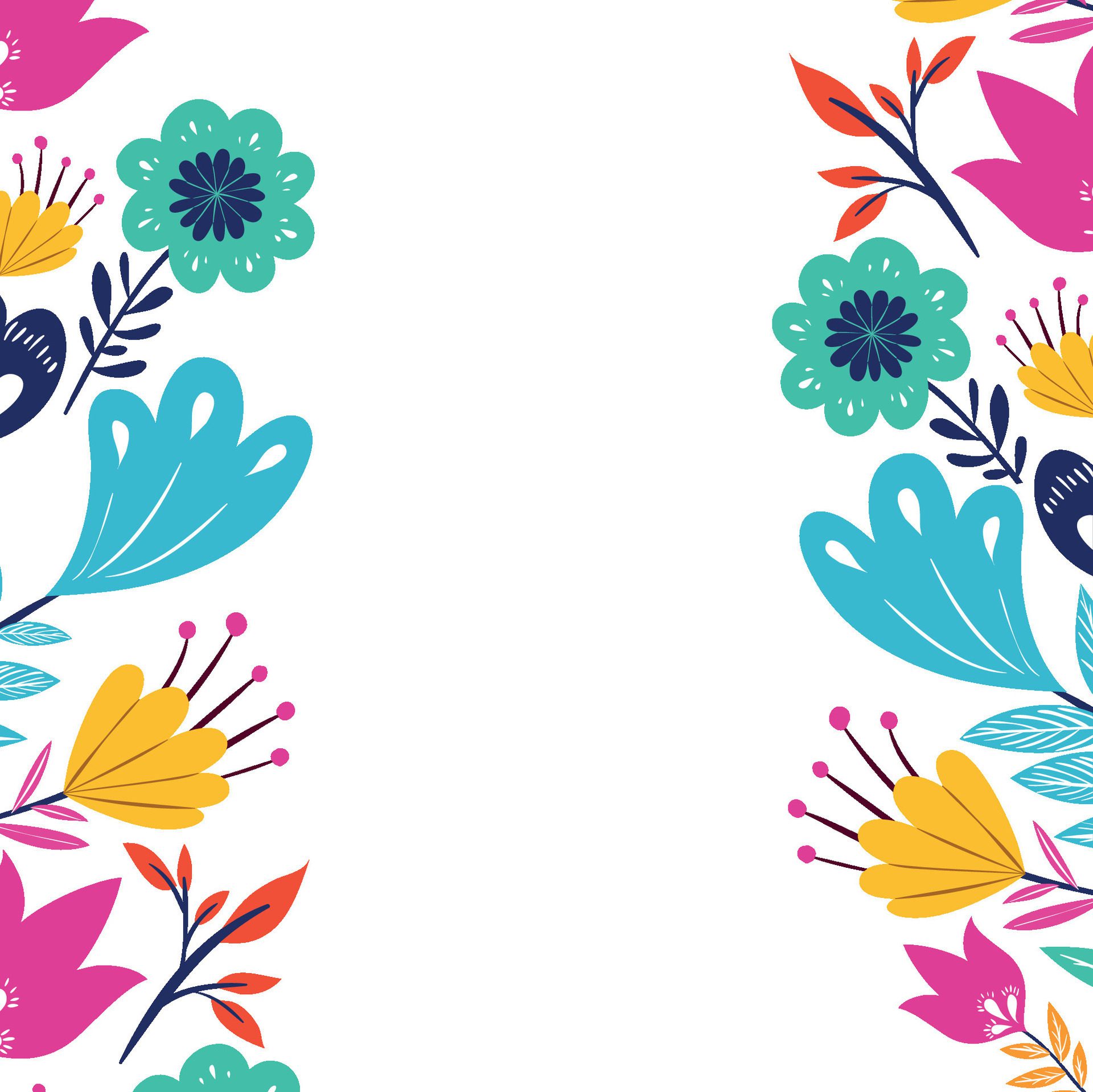 Colorful Flower Pattern isolated Icon illustration Free Vector