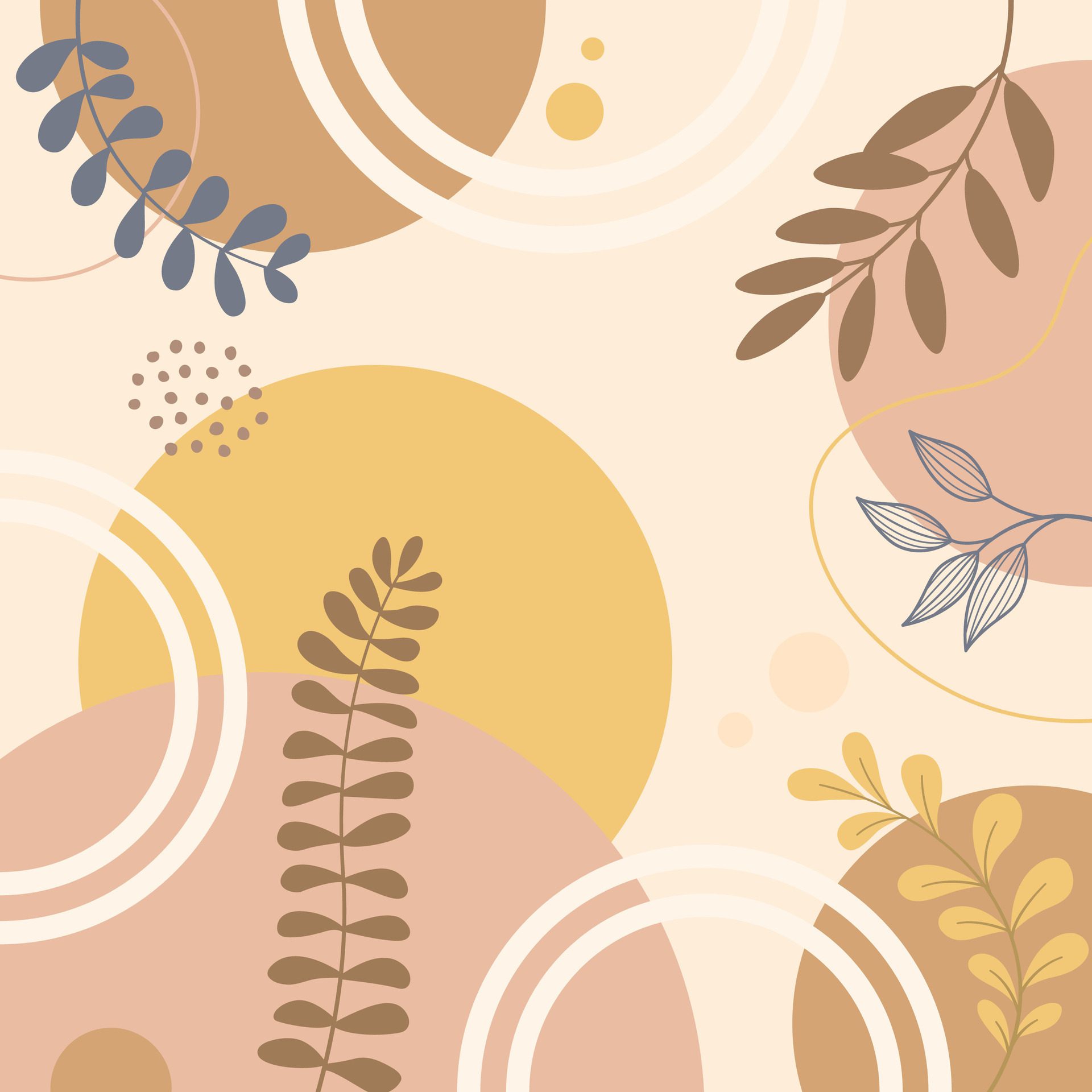 abstract backgrounds for design. Colorful banners with autumn leaves. Free Vector