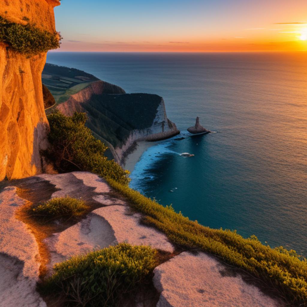 Sunset, on a cliff by @ai_generated