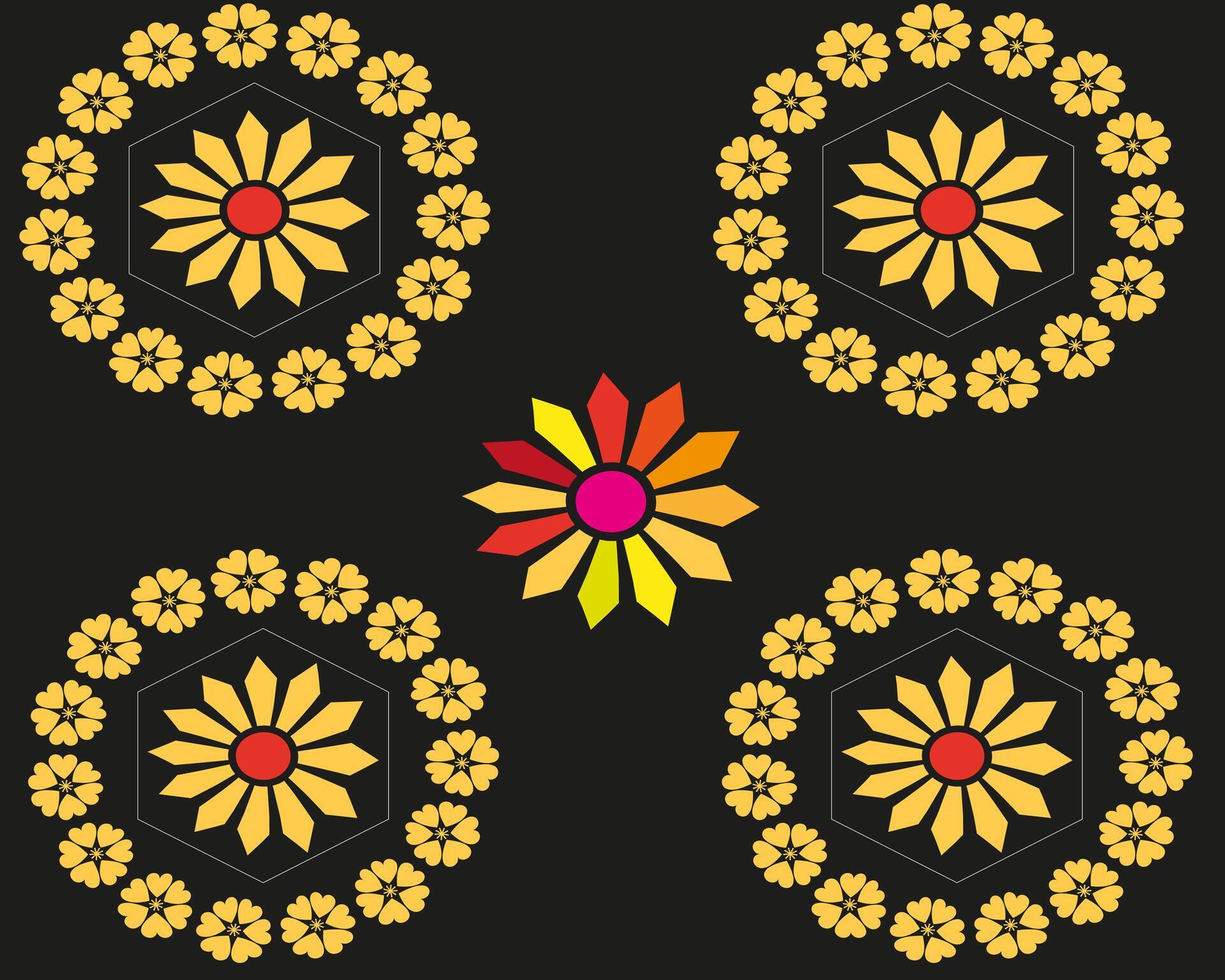 a pattern of flowers on a background. Stock Free