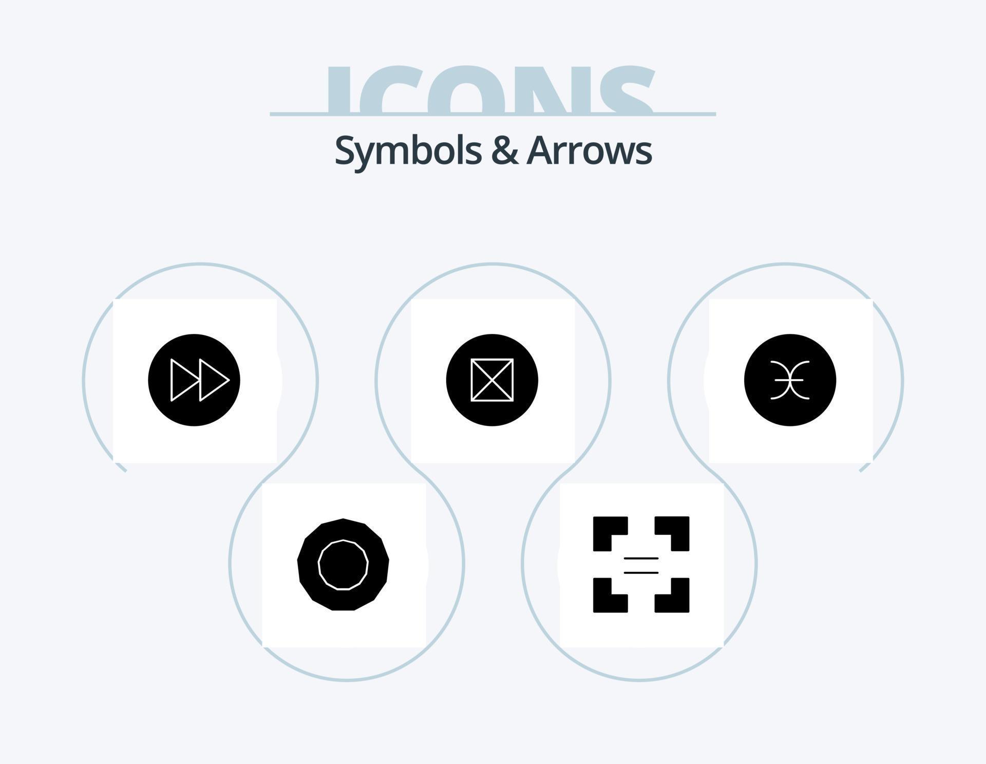 Symbols and Arrows Glyph Icon Pack 5 Icon Design. . symbolism. arrows right. sign. symbols Stock Free