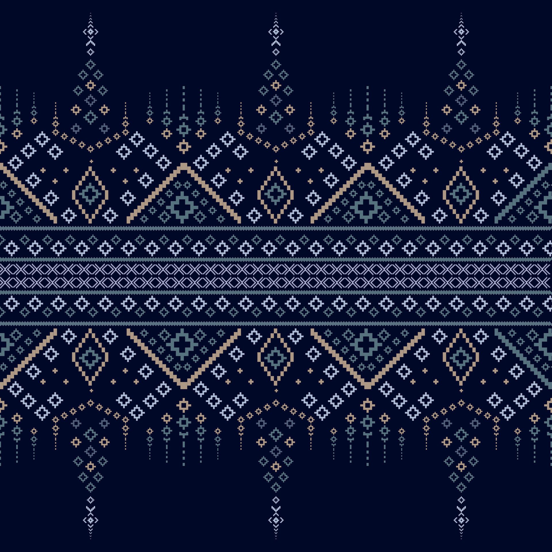 A seamless pattern border abstract design. Geometric traditional ethnic pattern Ikat Indian clothes pattern design for , Modern Indian textile Free Vector