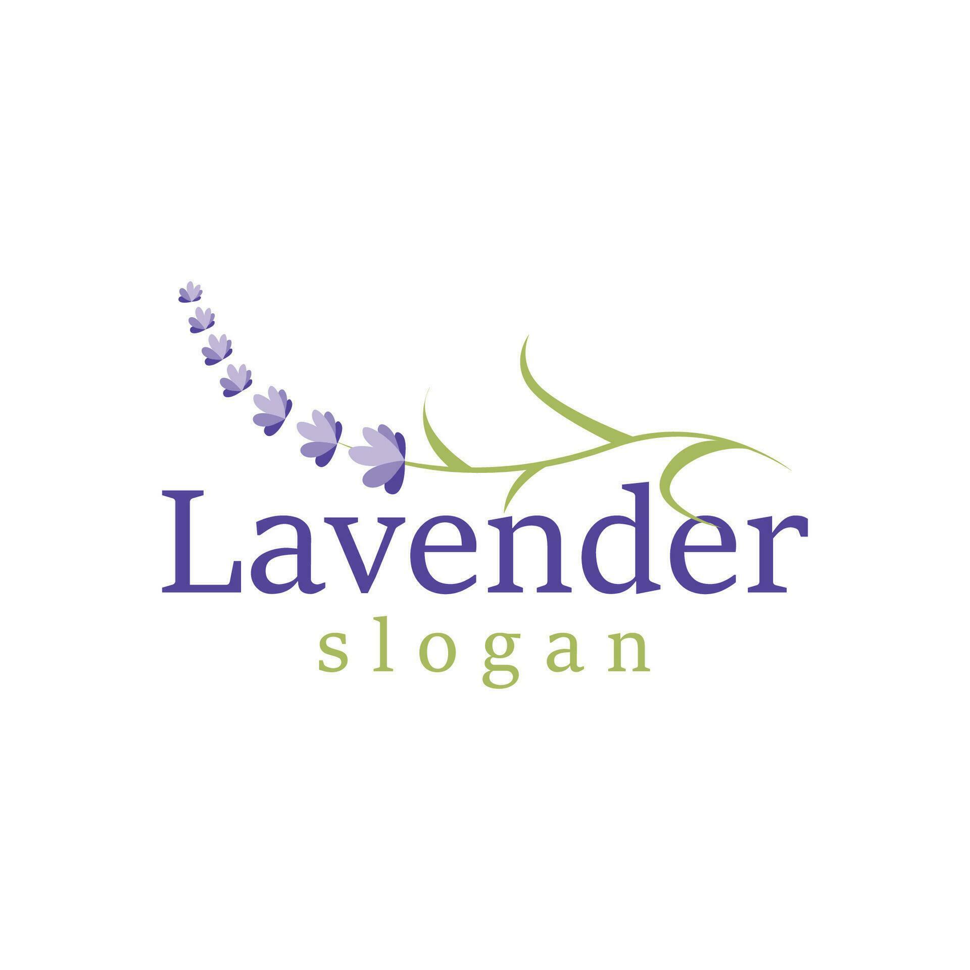 Lavender Logo Elegant Purple Flower Plant Illustration Floral Ornament Design Stock Free