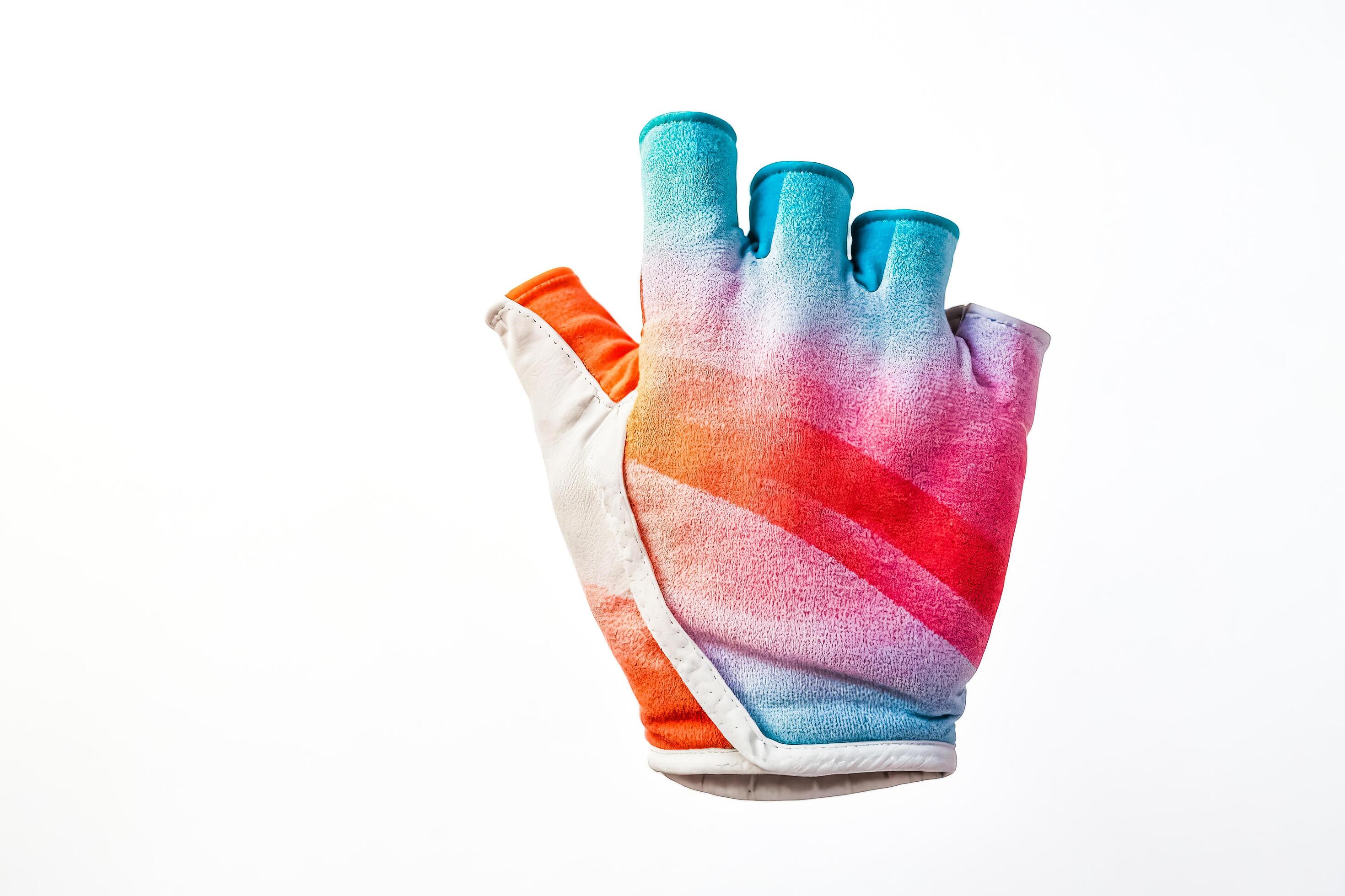 Colorful Fingerless Gloves Isolated on White Background Stock Free