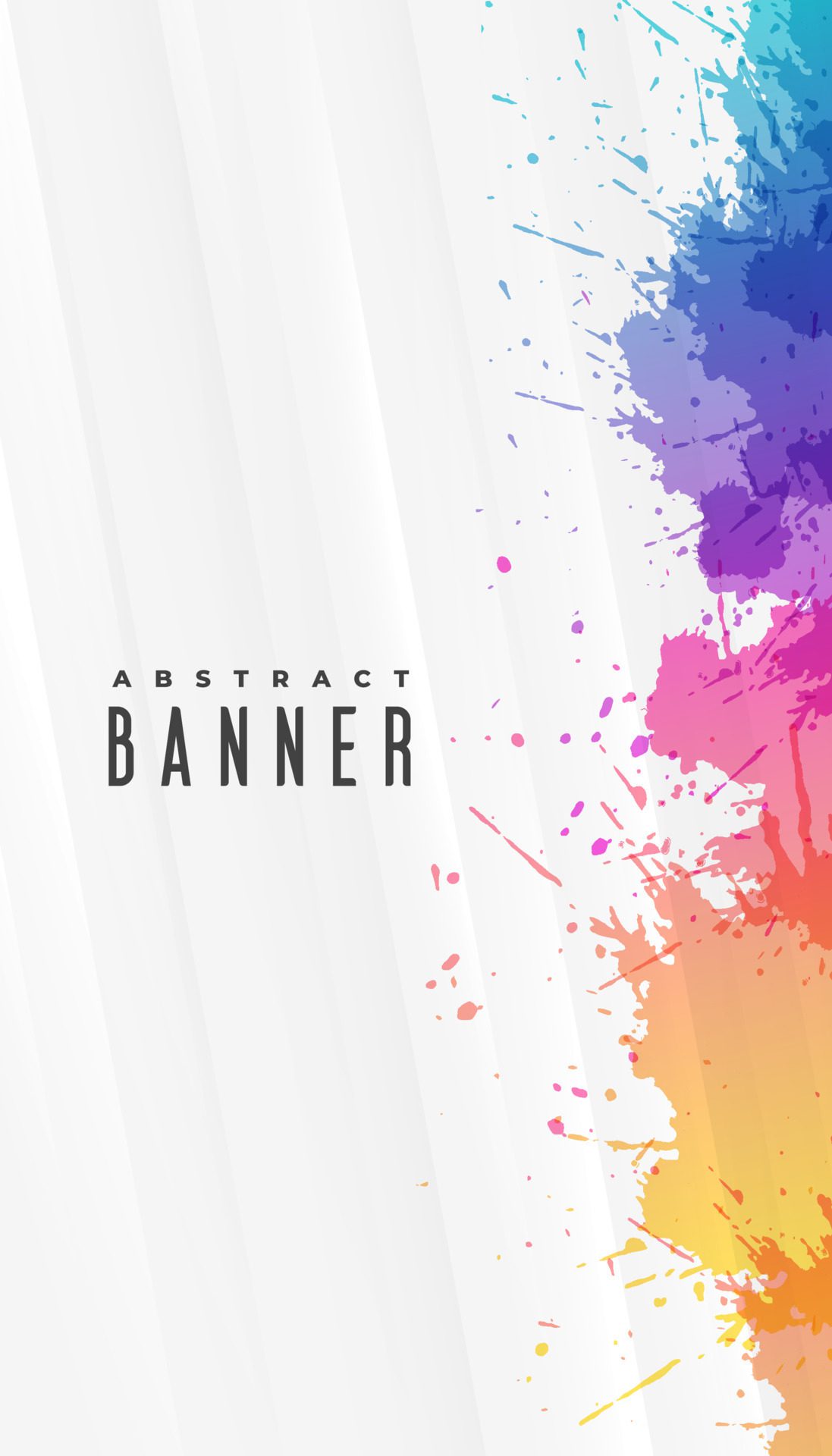 colorful abstract splatter vertical banners Free Vector