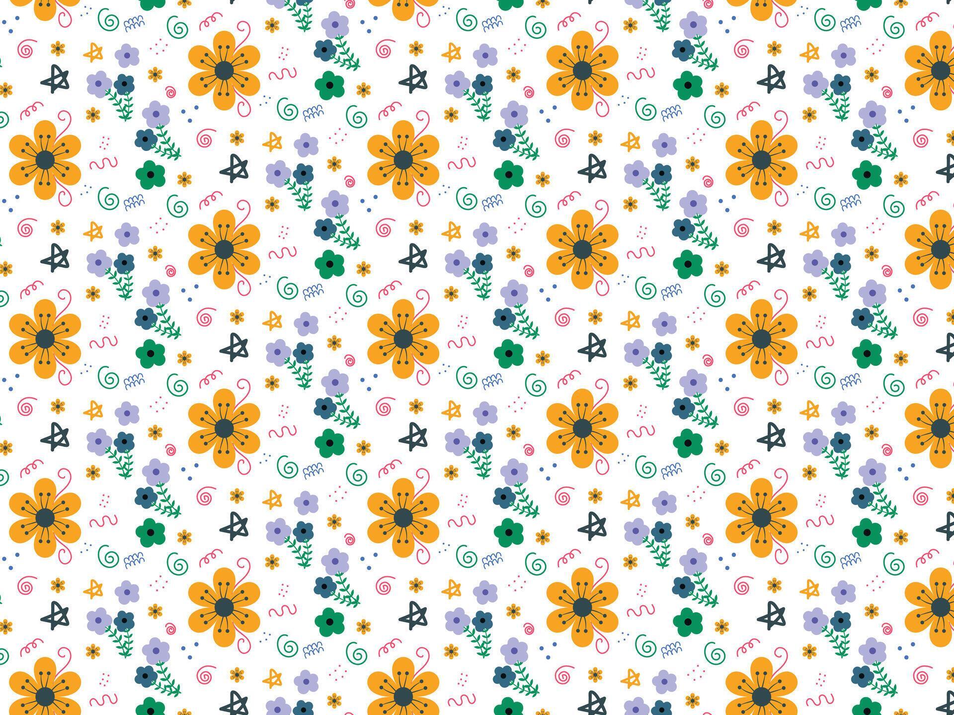 beautiful botanical floral flower background pattern Stock Free