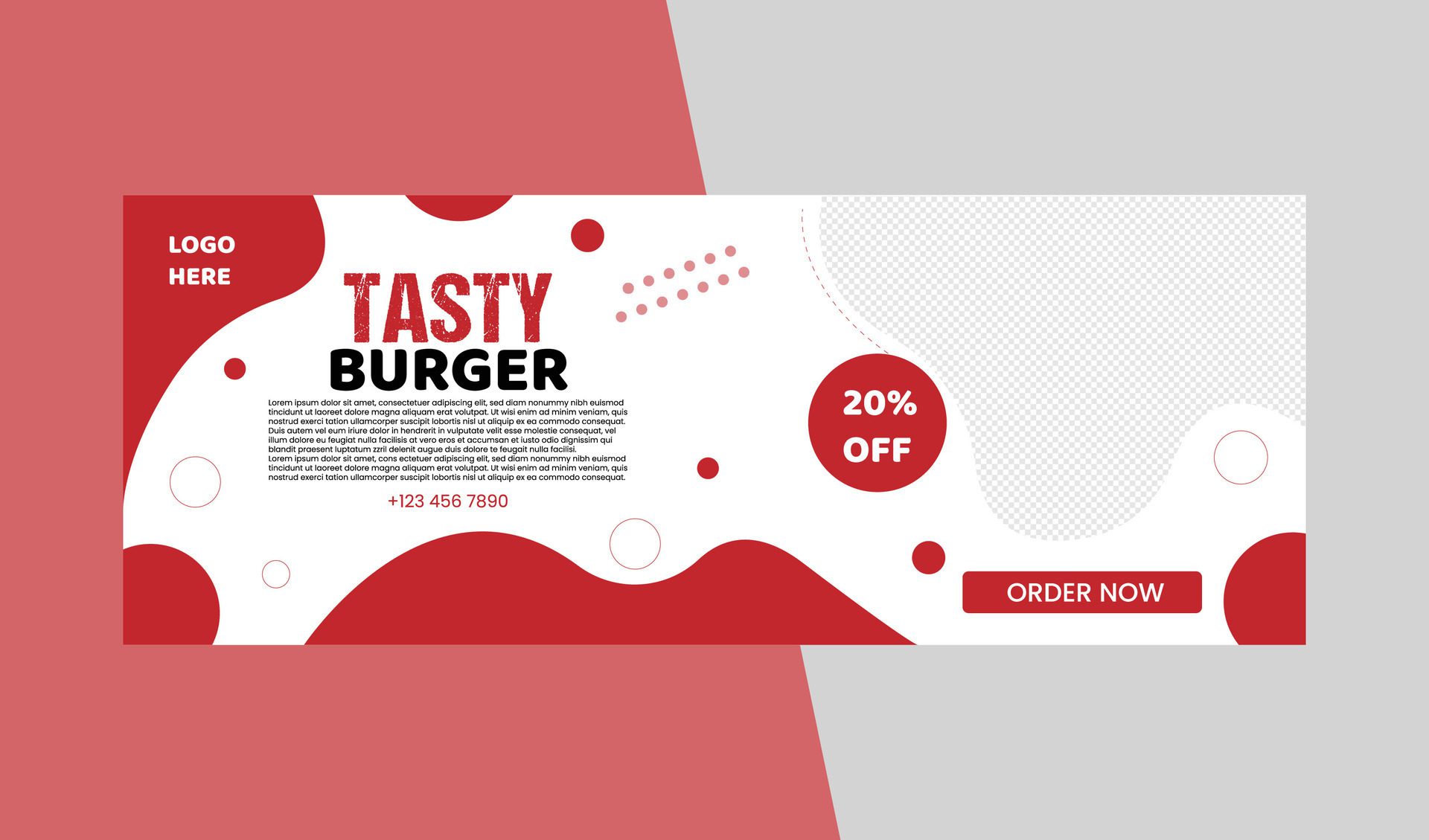 creative food web banner Free Vector