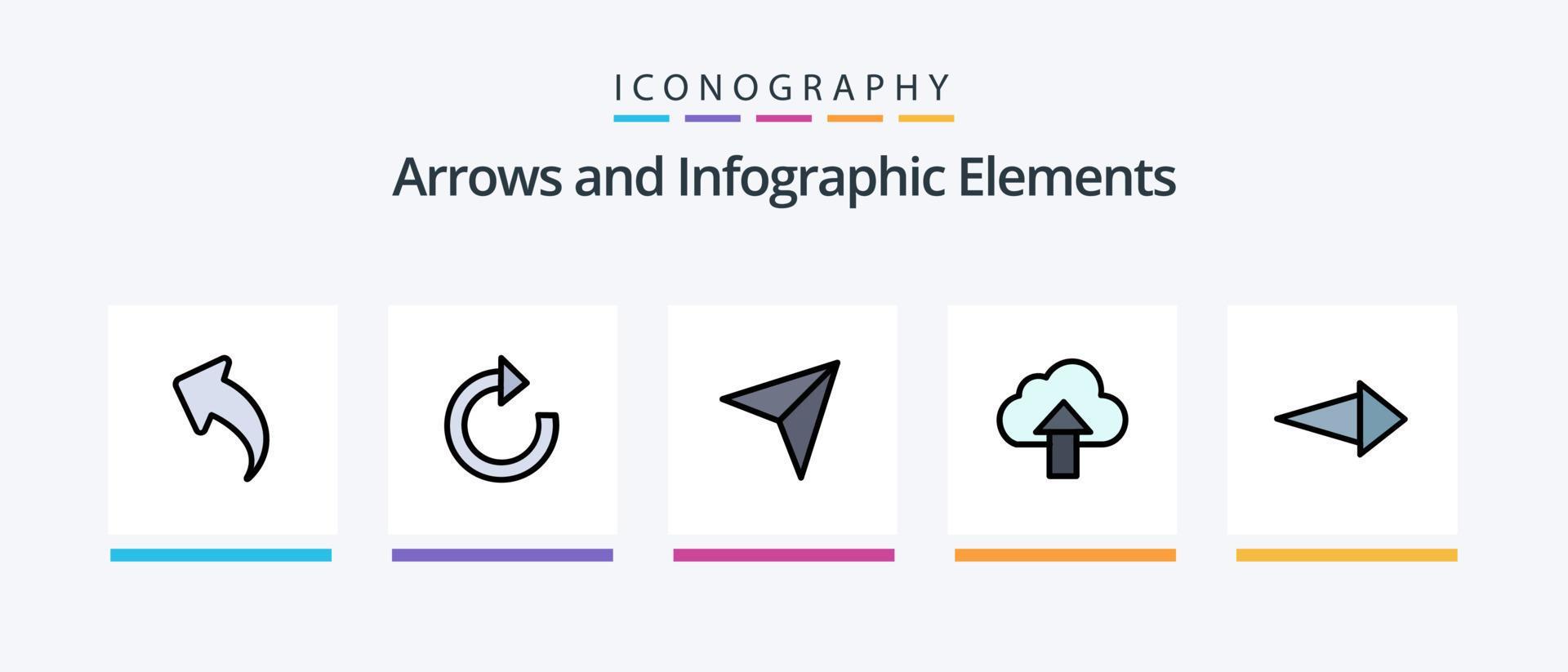 Arrow Line Filled 5 Icon Pack Including . next. download. up. arrow. Creative Icons Design Stock Free