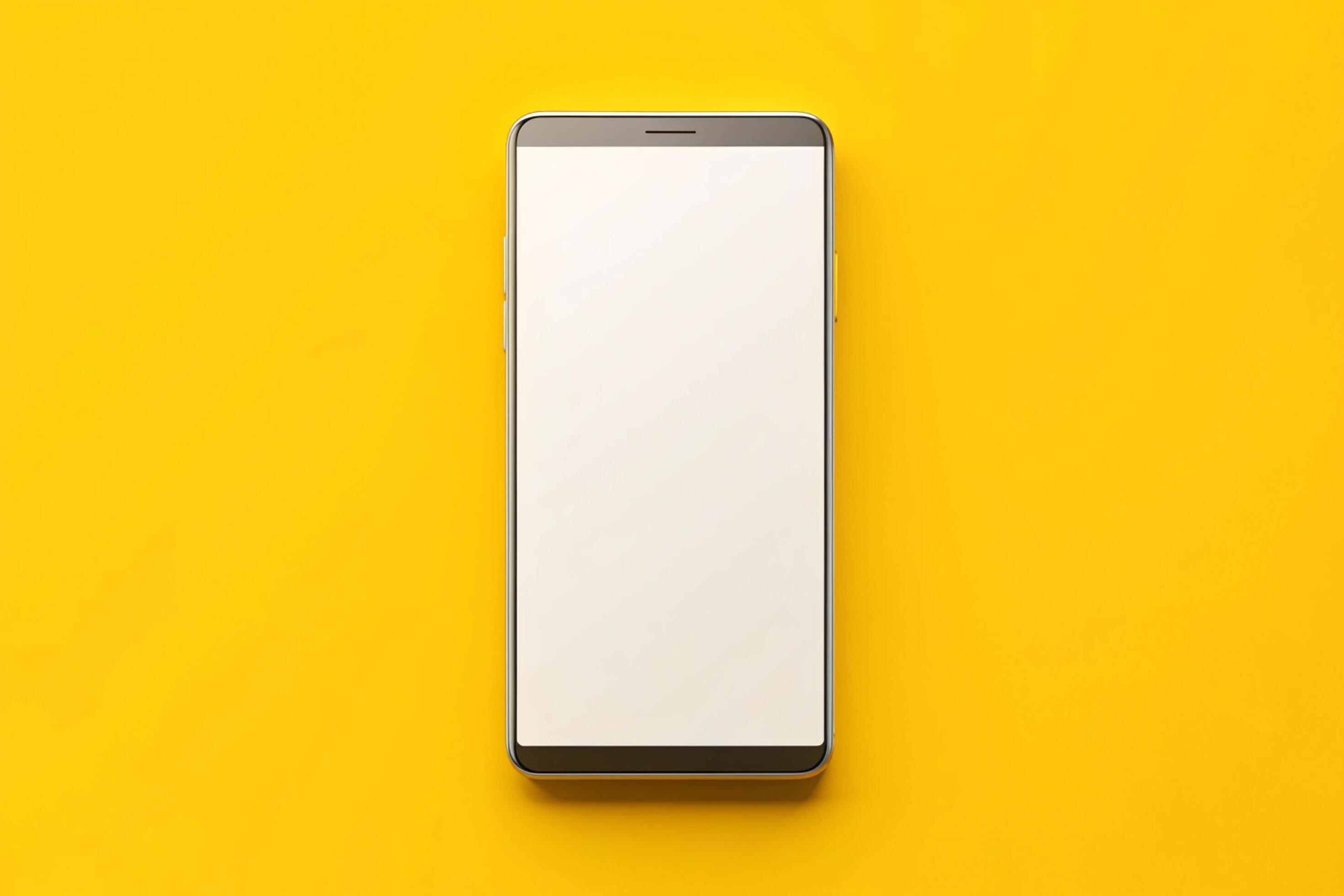 Phone blank display isolated on background Stock Free