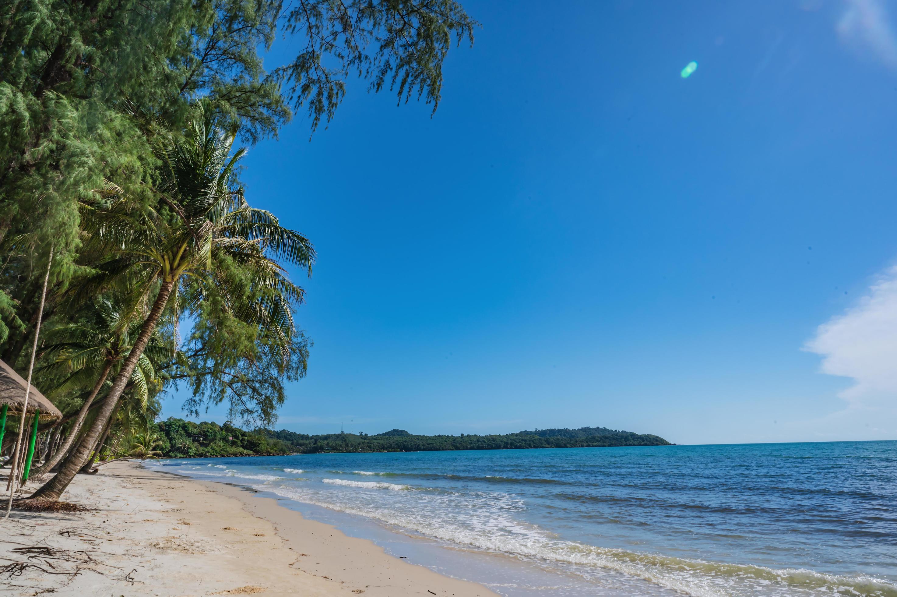 Beautiful idyllic seascape view on kohkood island in low season travel.Koh Kood, also known as Ko Kut, is an island in the Gulf of Thailand Stock Free