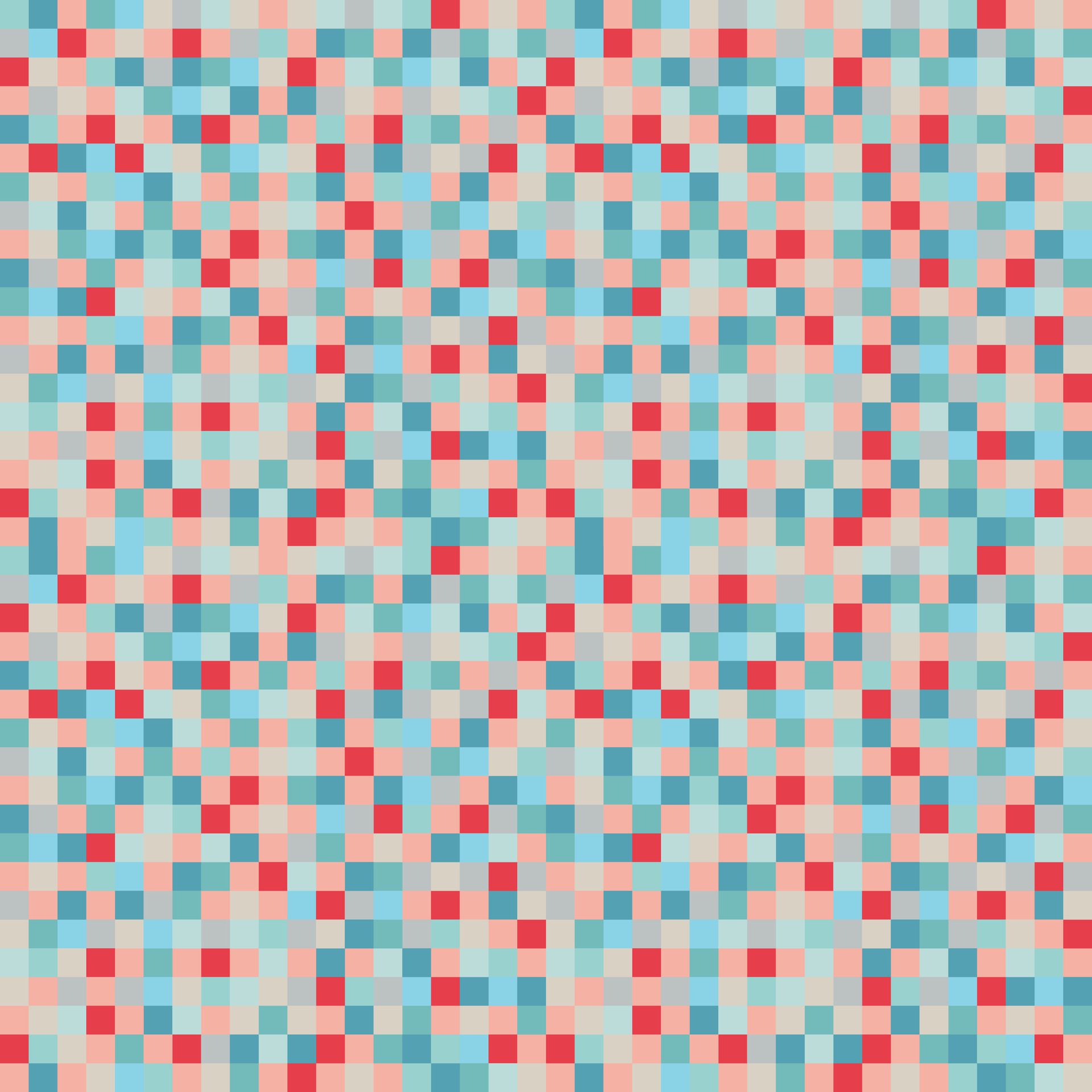 Pixel background ocean and coral colours. seamless pattern, pixelation. Colorful pixel dots mosaic background, wallpaper Free Vector