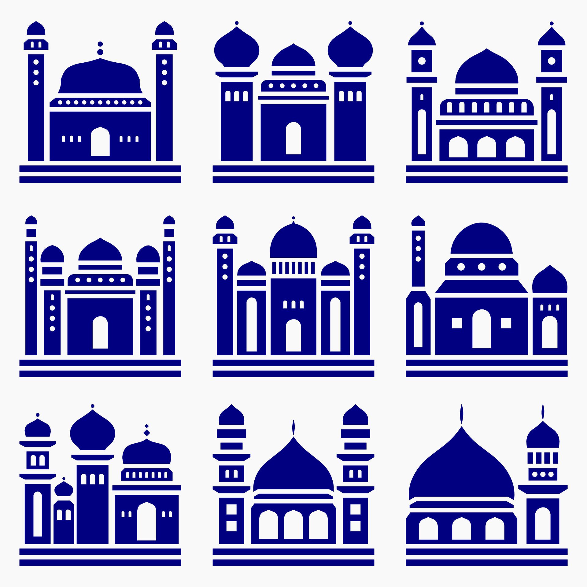 
									Mosque Muslim Pattern for decoration, background, panel, and cnc cutting Free Vector