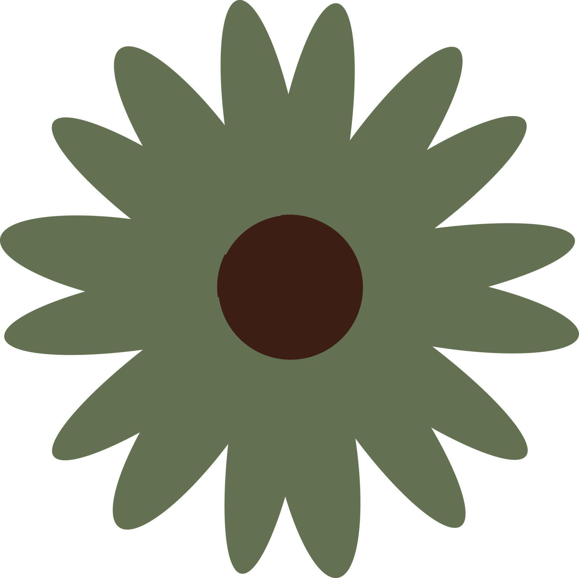 Green retro flower Stock Free