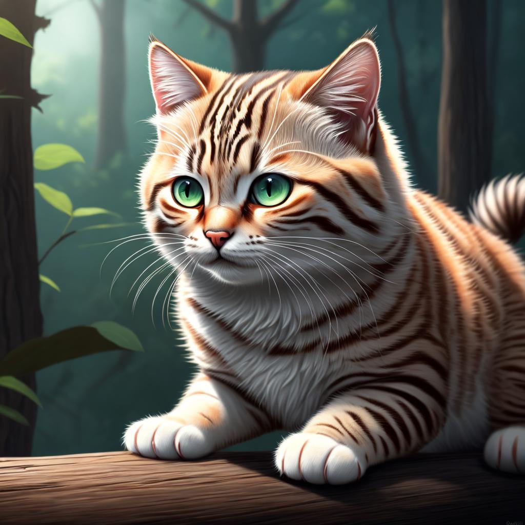 Gatito Digital painting,Highly detailed,Concept by @ai_generated