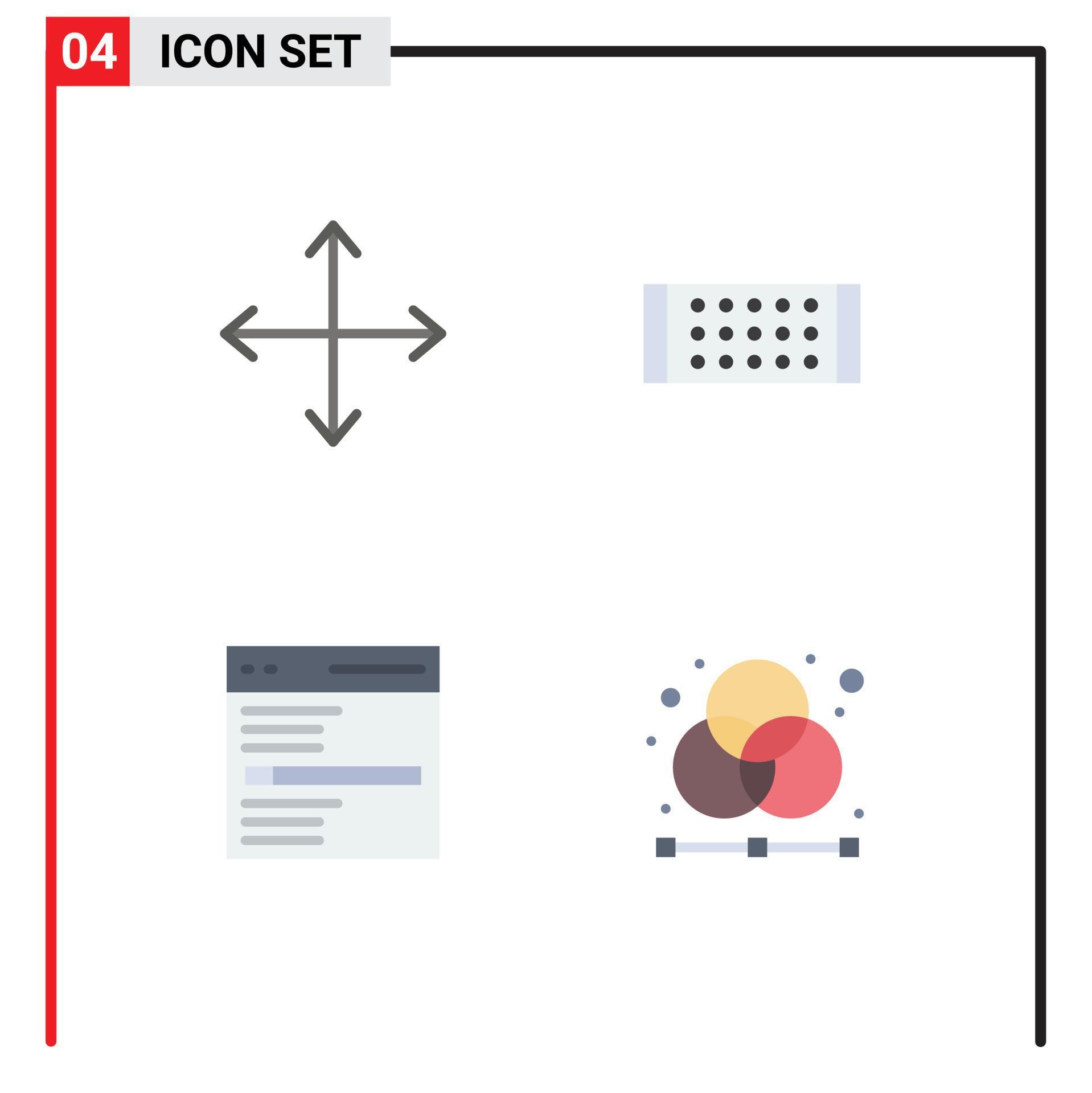 4 Creative Icons Modern Signs and Symbols of arrows interface opposites strip user Editable Vector Design Elements Stock Free