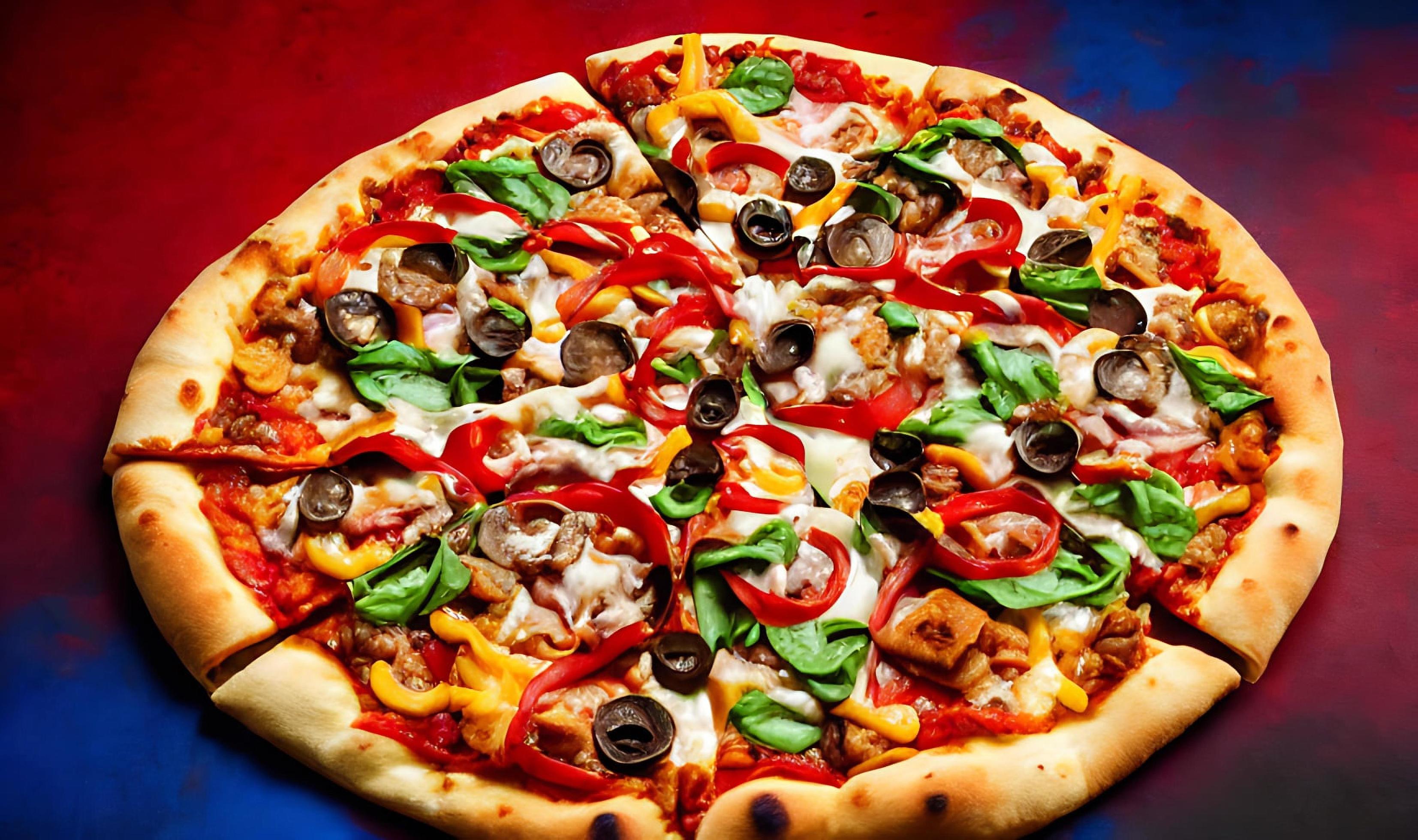 Pizza. Traditional Italian cuisine fast food. Stock Free