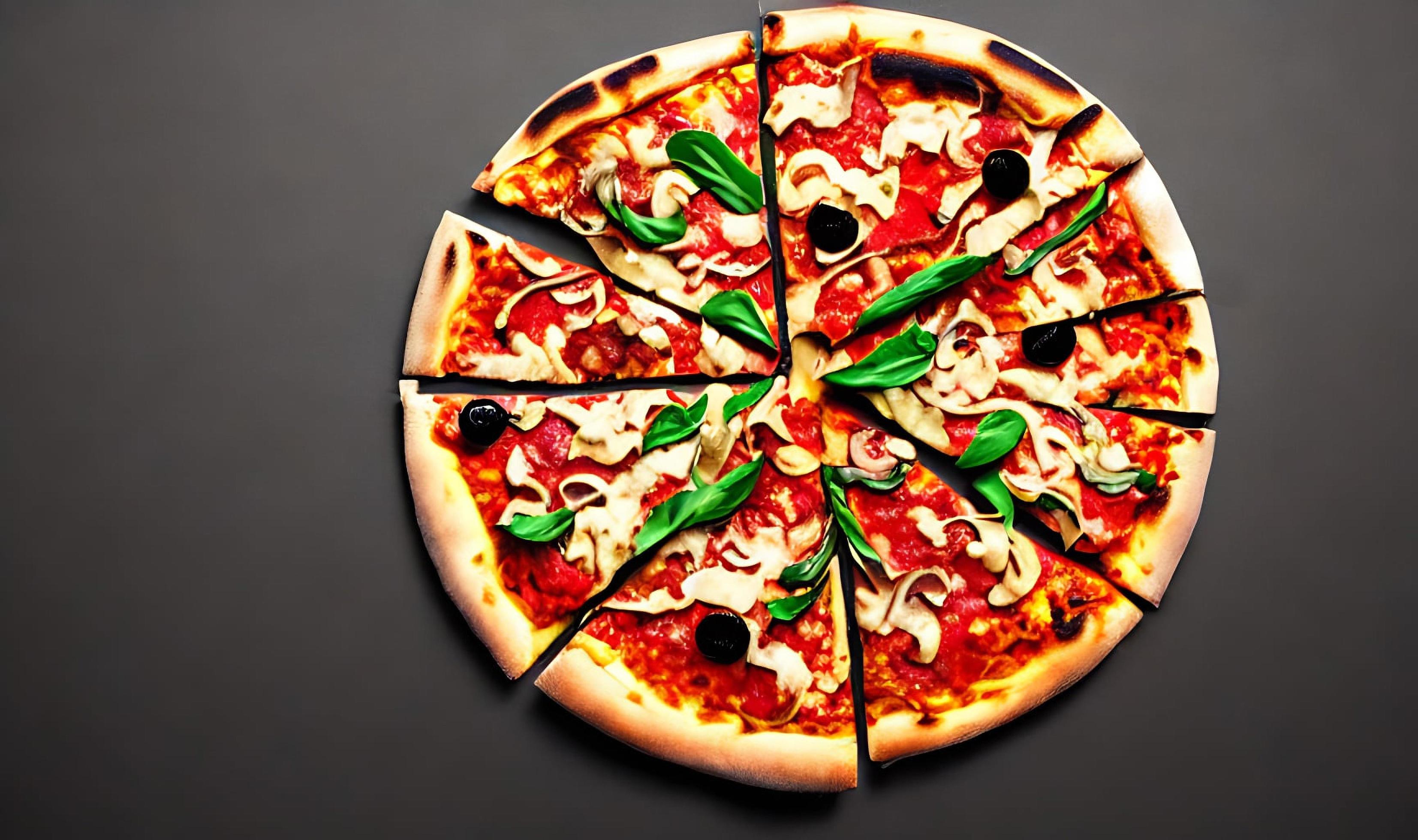 Pizza. Traditional Italian cuisine fast food. Stock Free