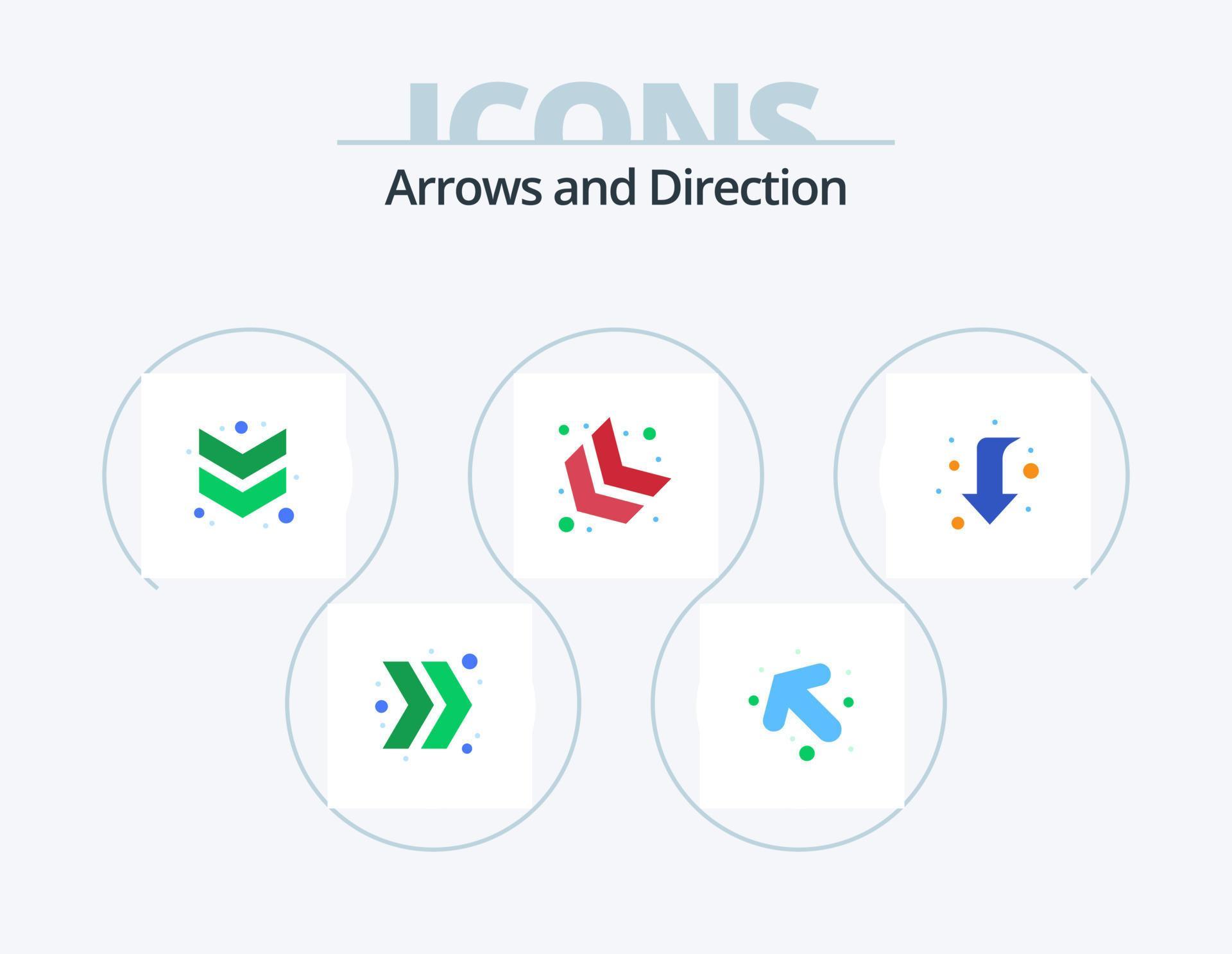 Arrow Flat Icon Pack 5 Icon Design. . left. down. full. arrow Stock Free