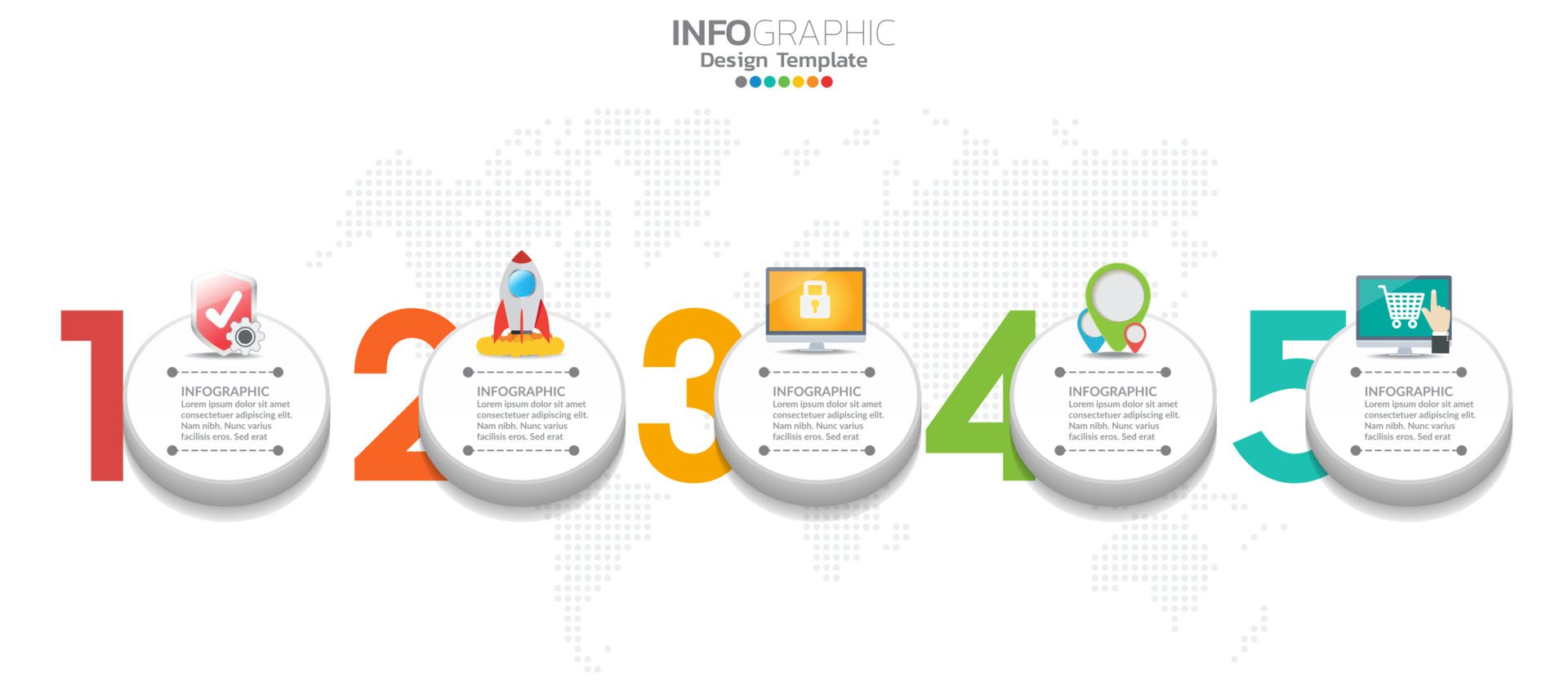 Business timeline infographic 3d style options banner. Free Vector