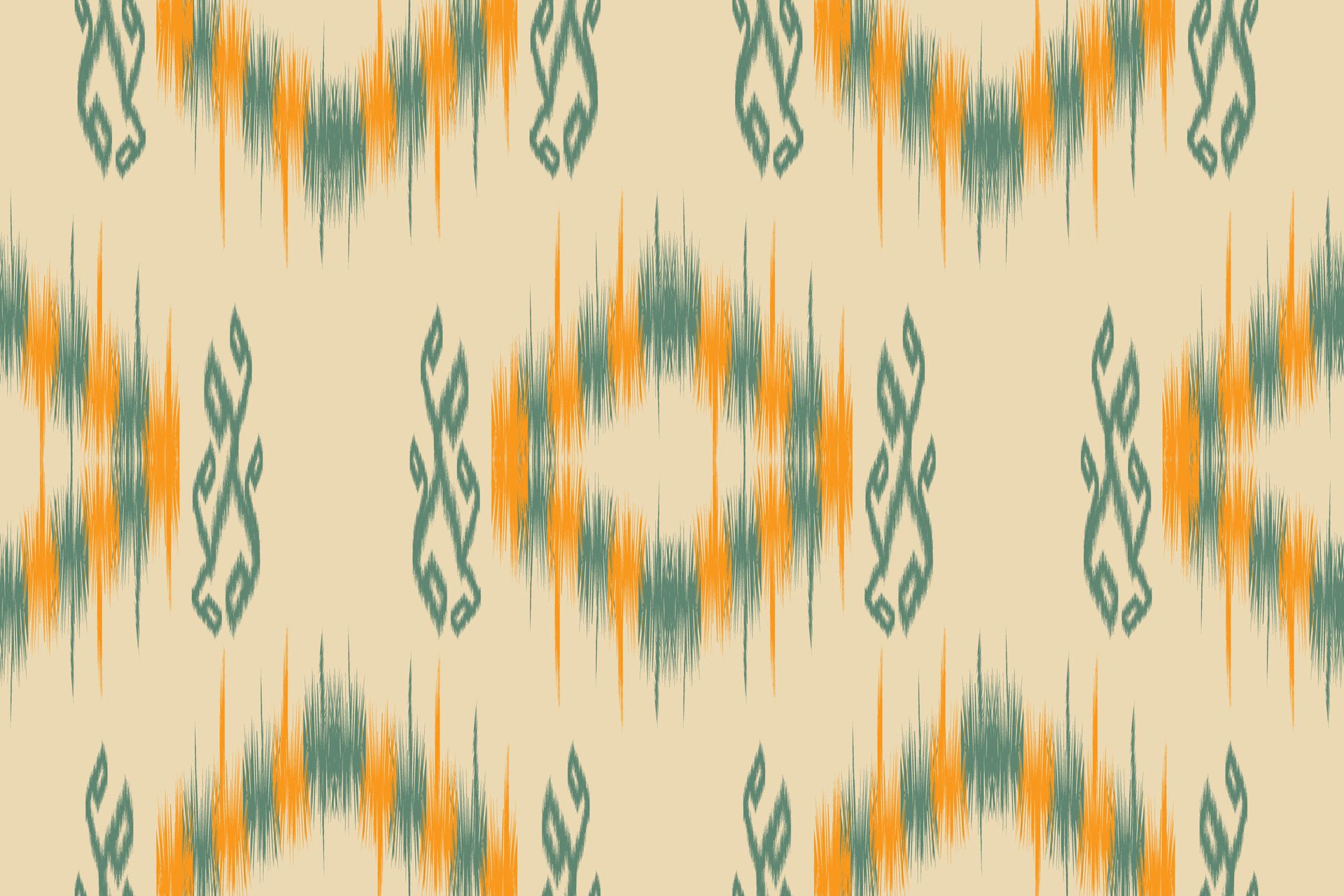 fabric ikat seamless pattern geometric ethnic traditional embroidery style.Design for background,carpet,mat,sarong,clothing, illustration. Free Vector