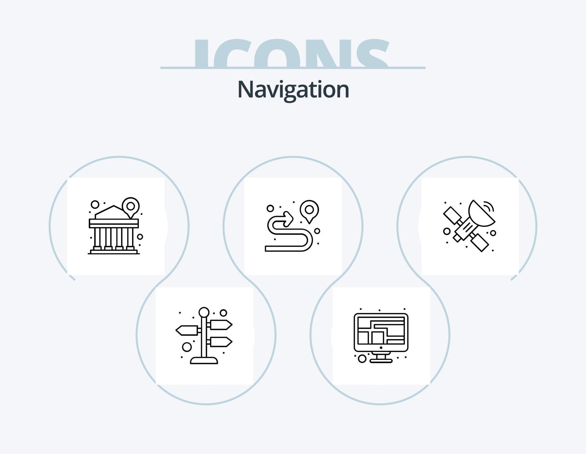 Navigation Line Icon Pack 5 Icon Design. . location. arrows. gps. location Stock Free