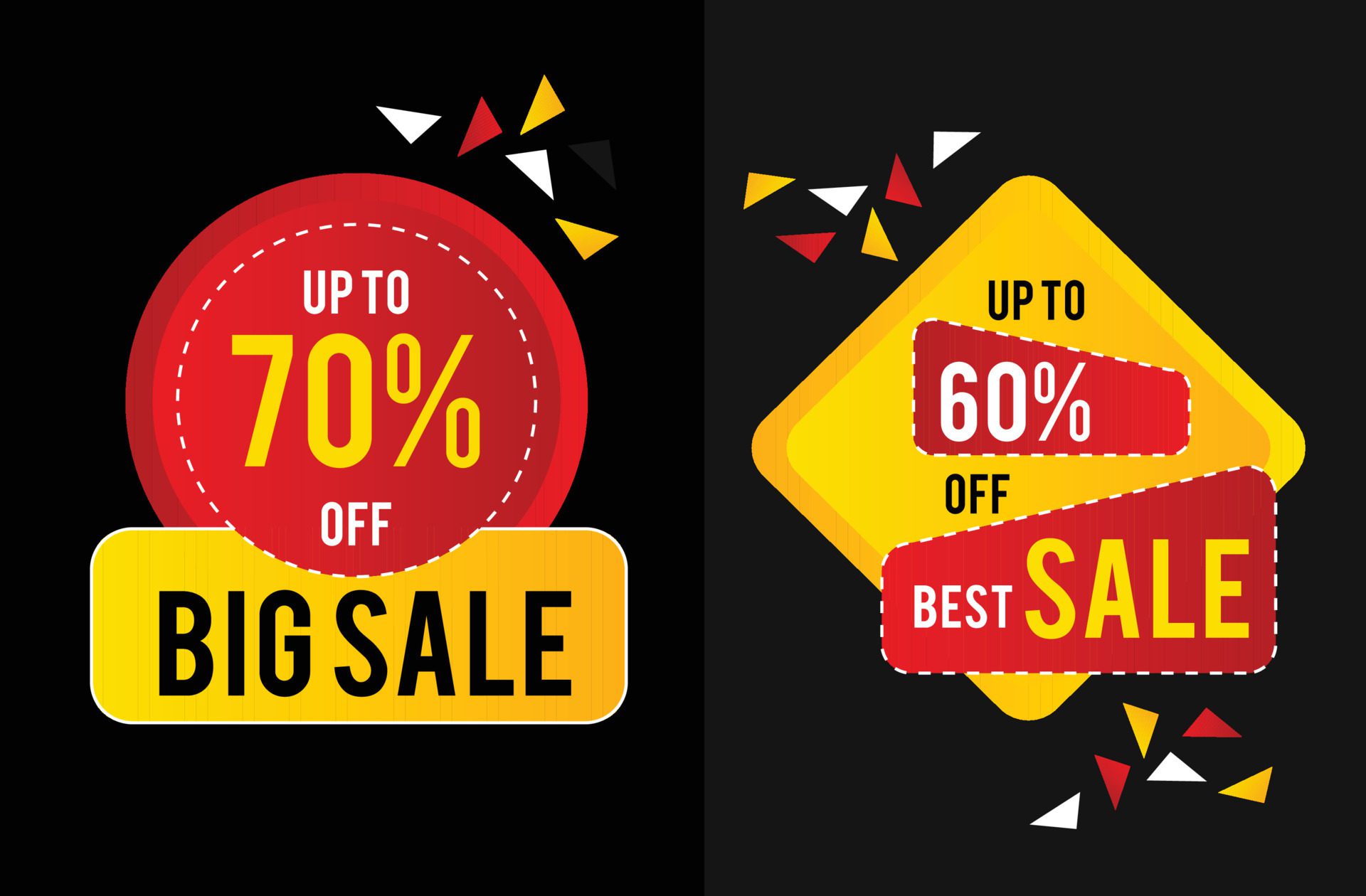 Vector big sale promotion banner Free Vector