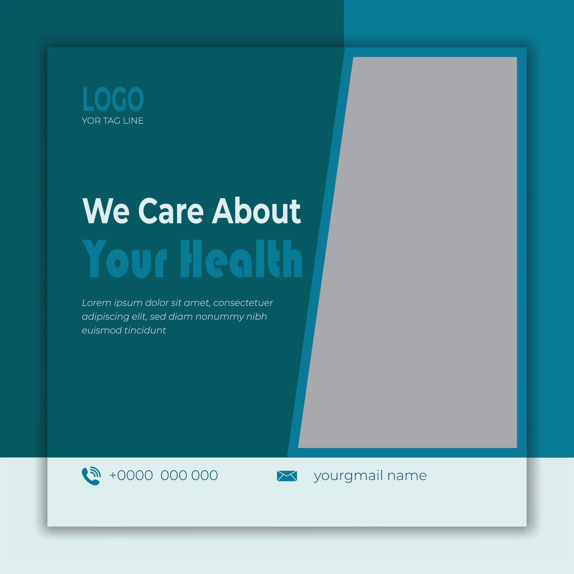 Medical social media post template. Modern banner design Free Vector