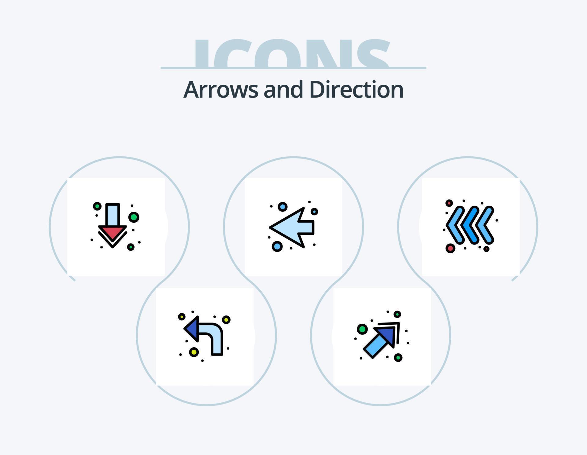 Arrow Line Filled Icon Pack 5 Icon Design. . full. keyboard. down. direction Stock Free