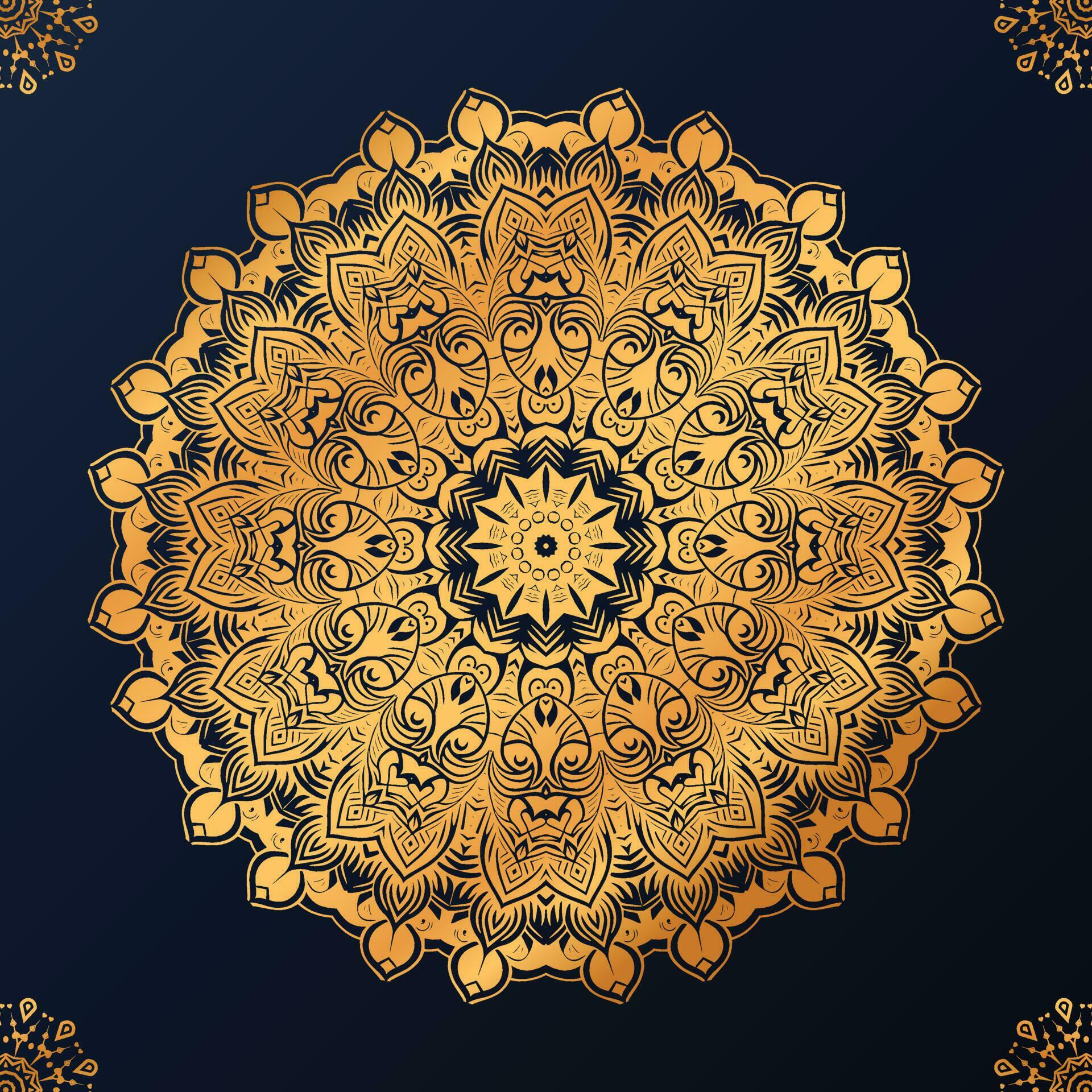 Vector flower luxury mandala background arabesque style Stock Free and Free SVG