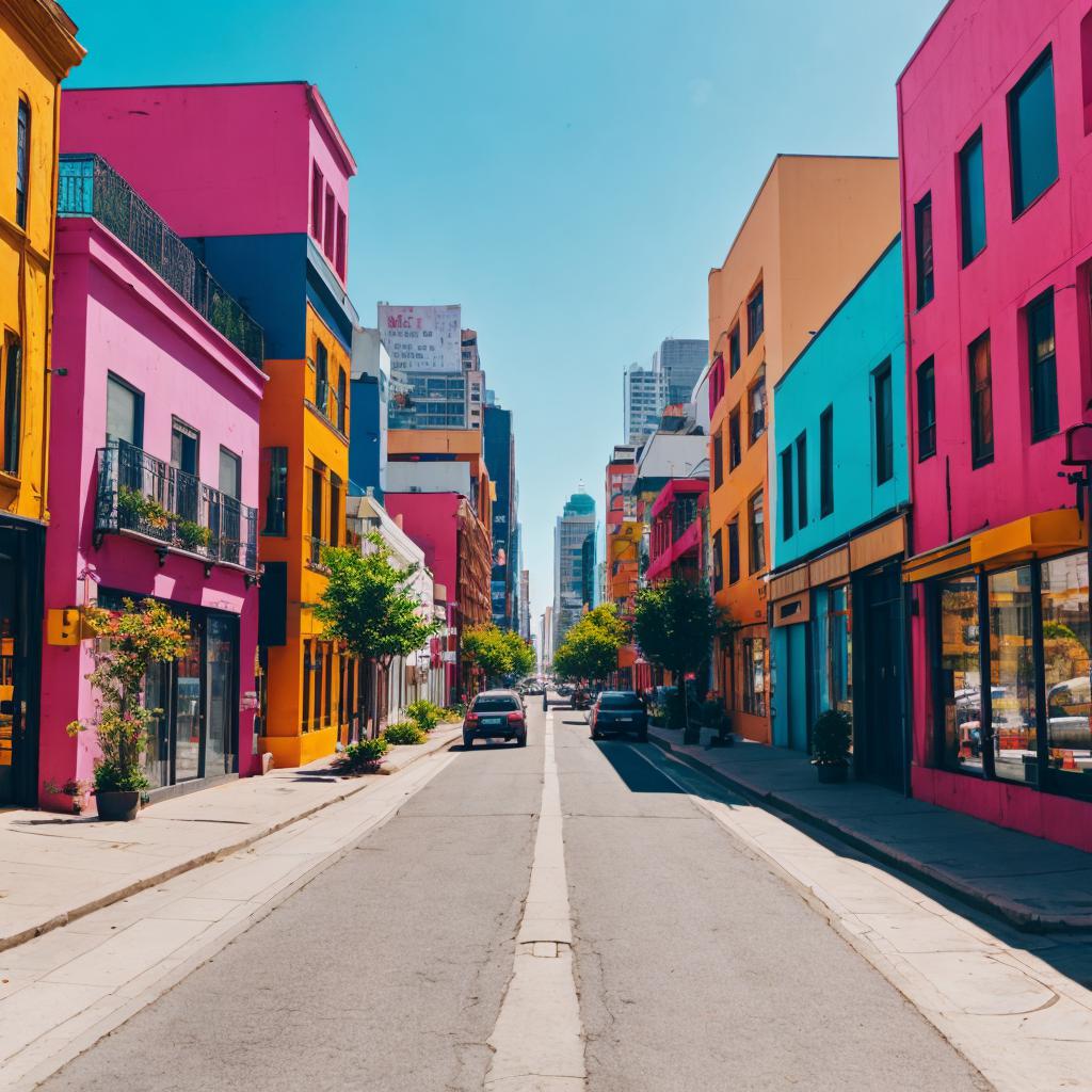 Vibrant city streets by by @ai_generated