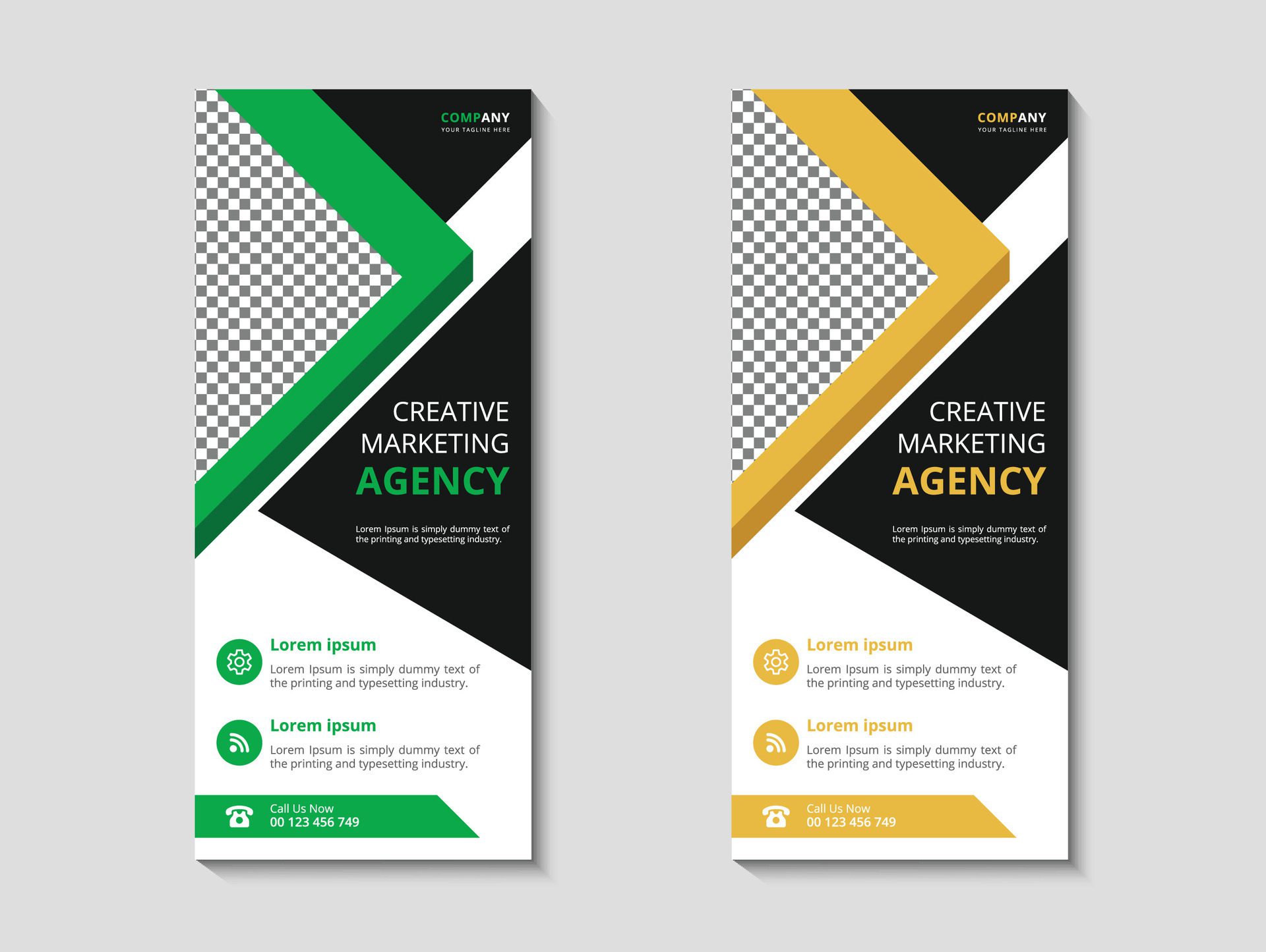 Business Marketing rollup banner design, corporate Business rollup banner Template Design. Digital Marketing Agency rollup banner design. Free Vector