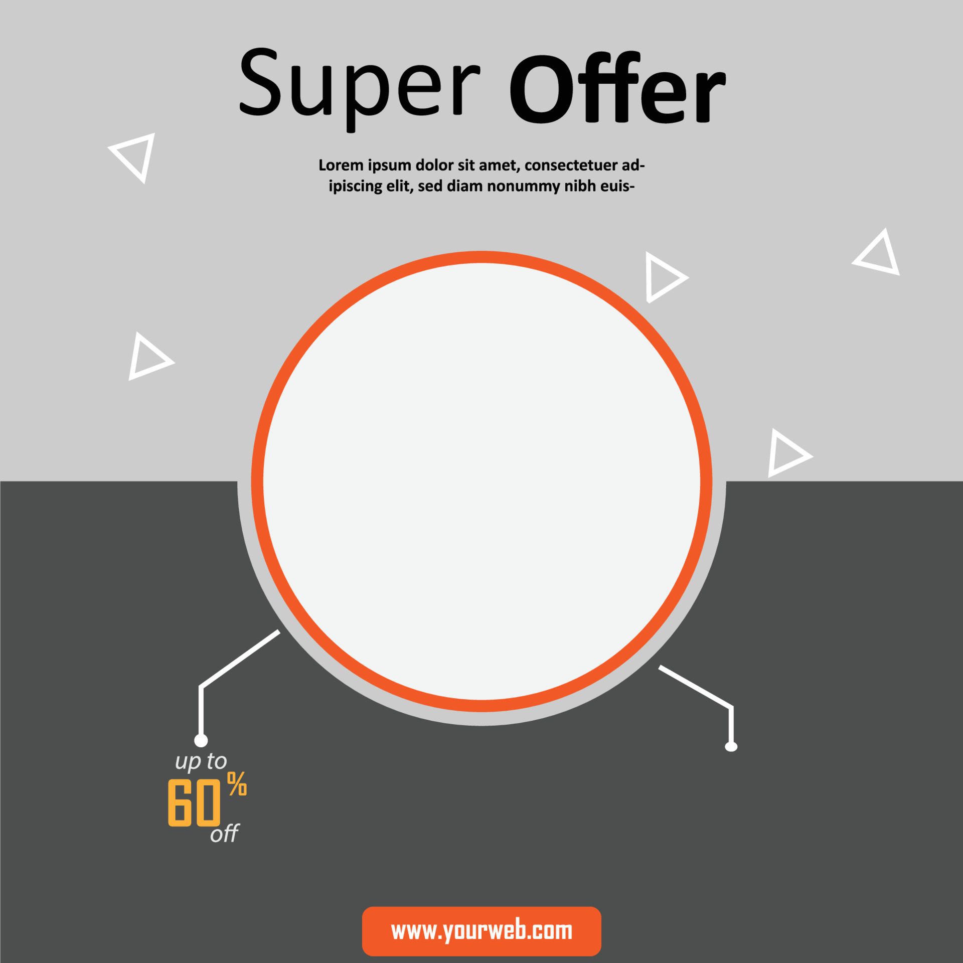 design banner feed template Free Vector