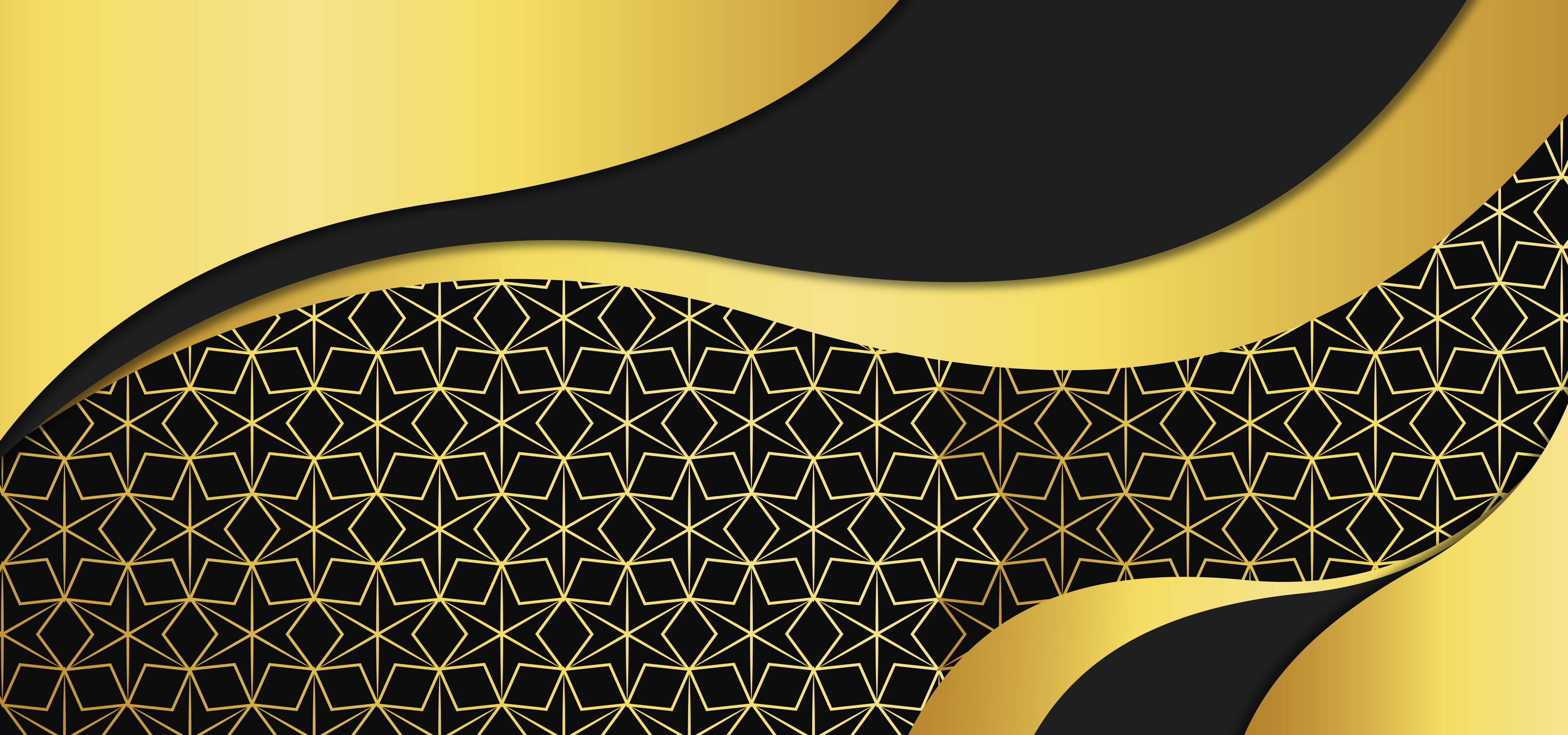 Luxury Black and Golden Swirl Royal Banner Free Vector