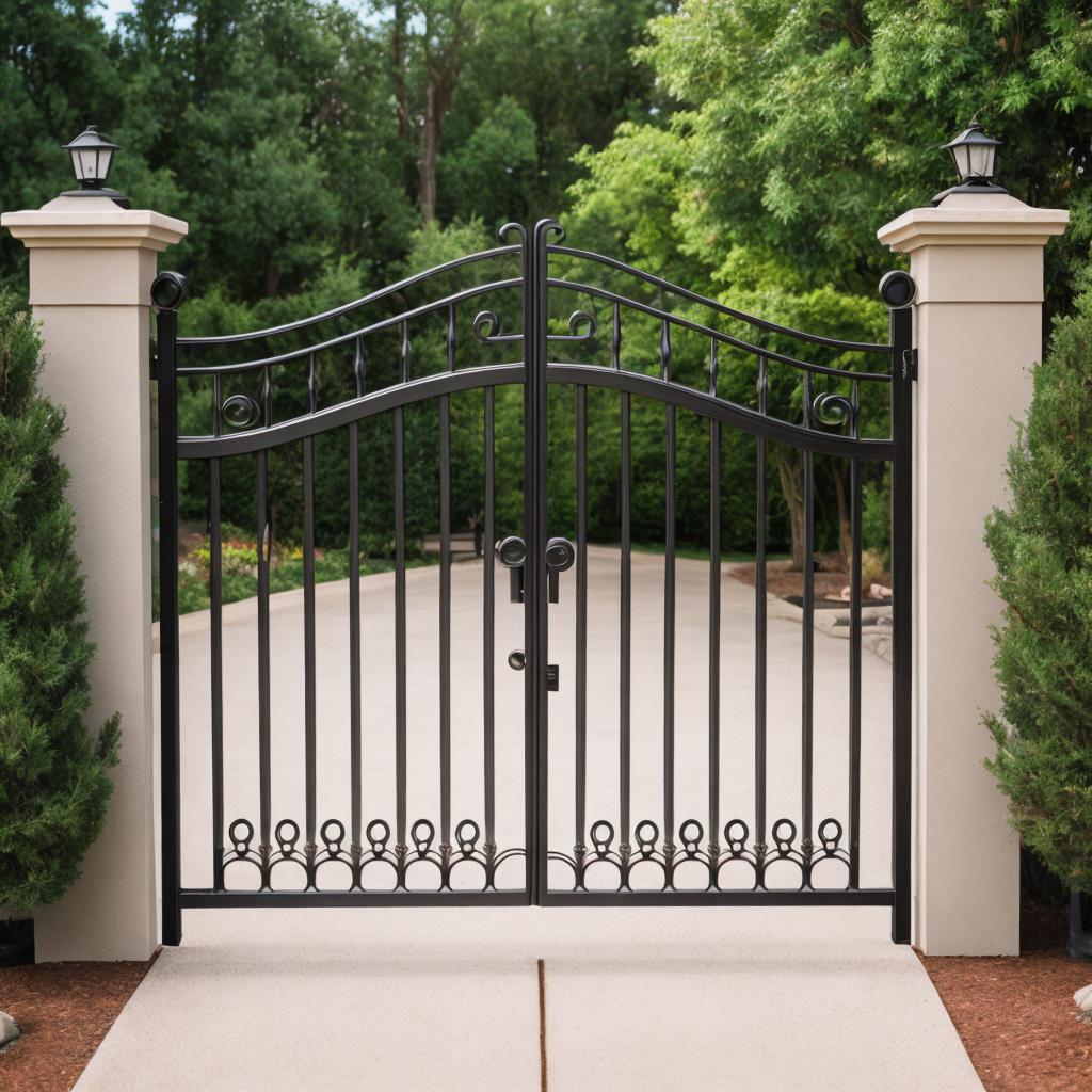 Iron driveway gate by by @ai_generated