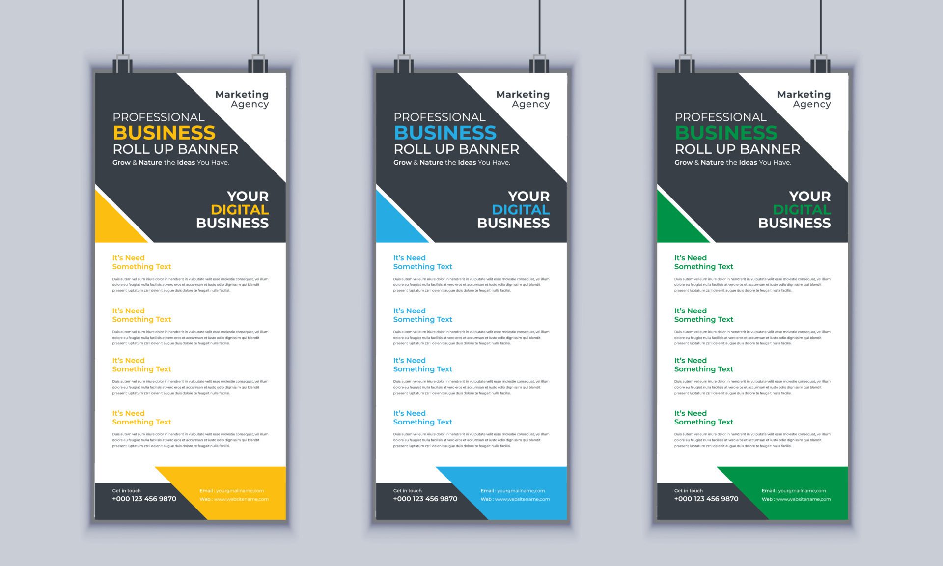 Corporate Business Roll up Banner Design, Multipurpose Roll Up Banner Standee Design, Vector Banner Template, Corporate Identity Print Template Free Vector