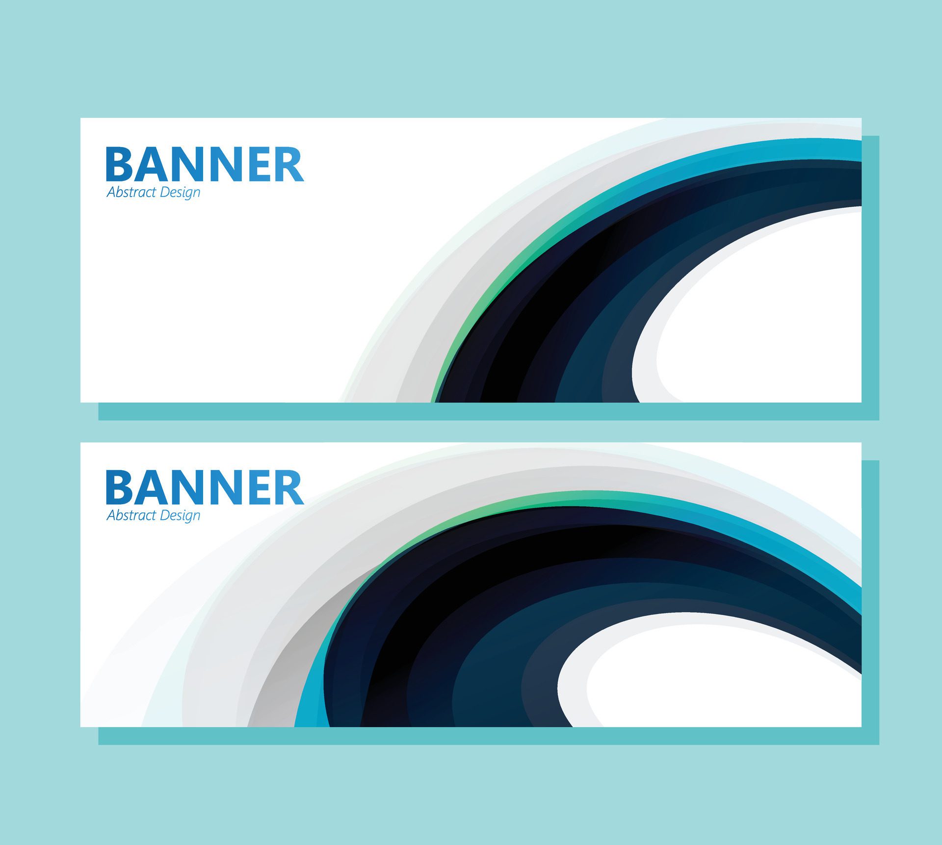 colorful abstract wave banner design Free Vector