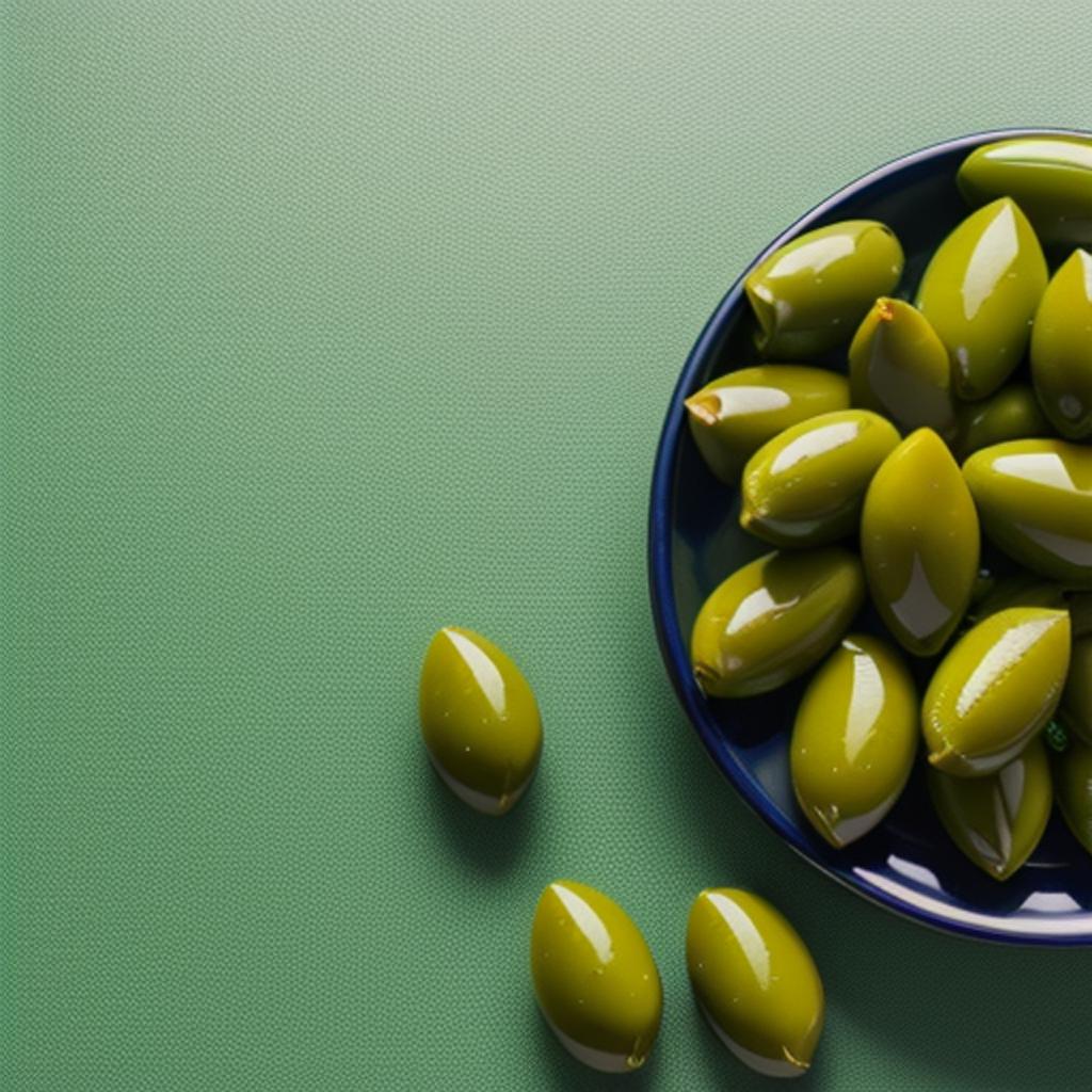 Background, sliced green olives by @ai_generated