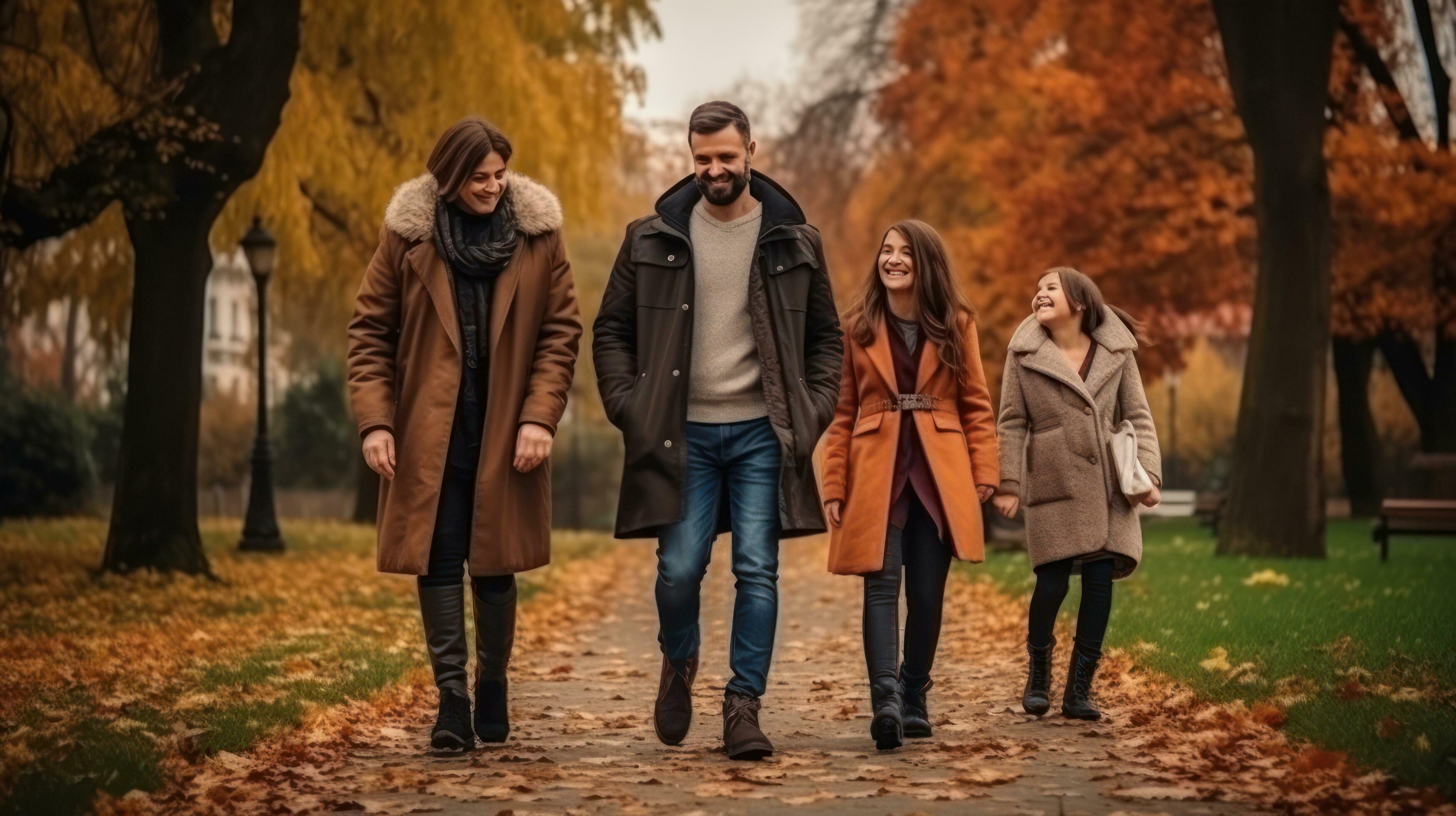 Happy family in the park Stock Free