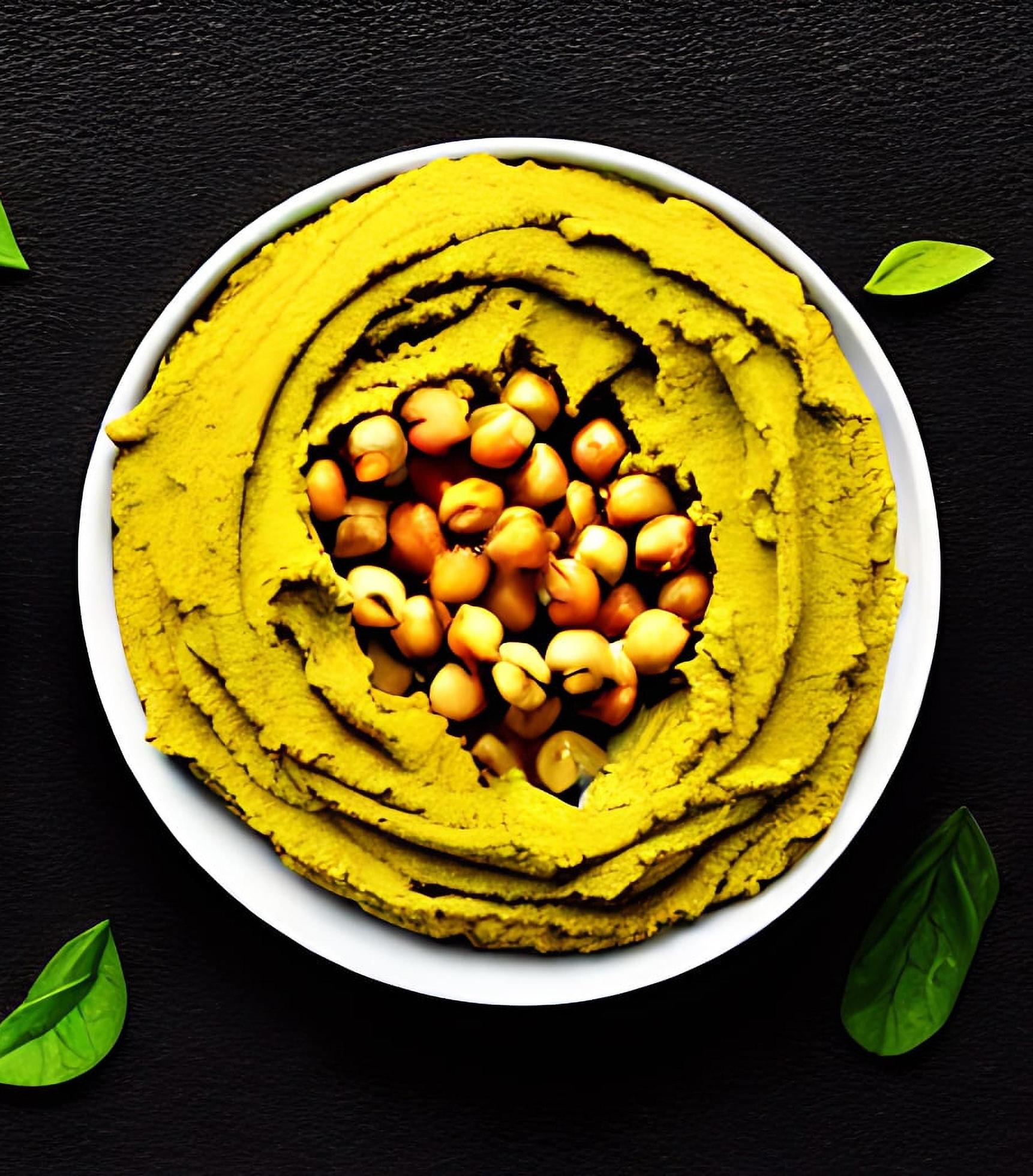 Healthy food. Traditional freshly made organic hummus. Stock Free