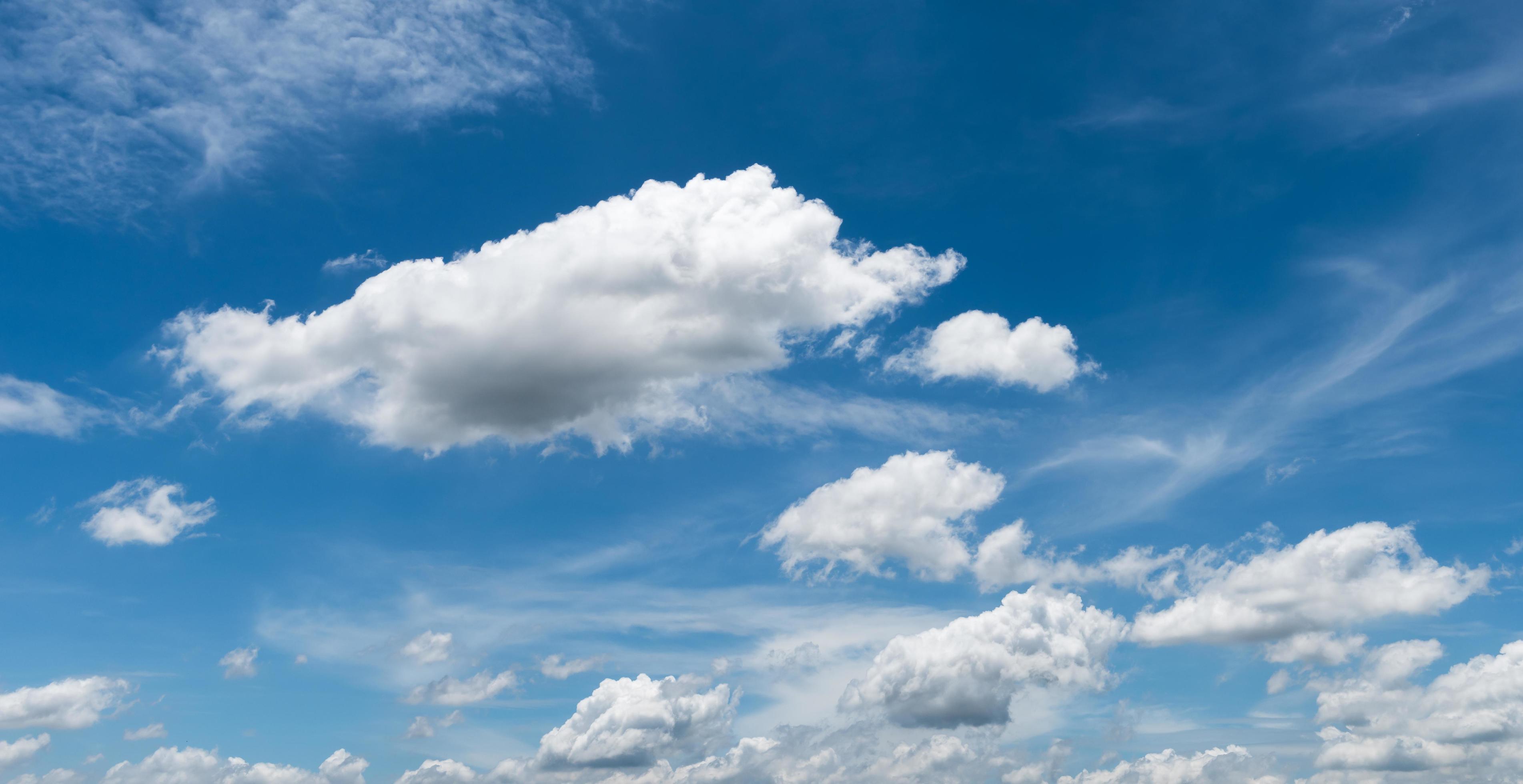 white cloudy with blue sky background Stock Free