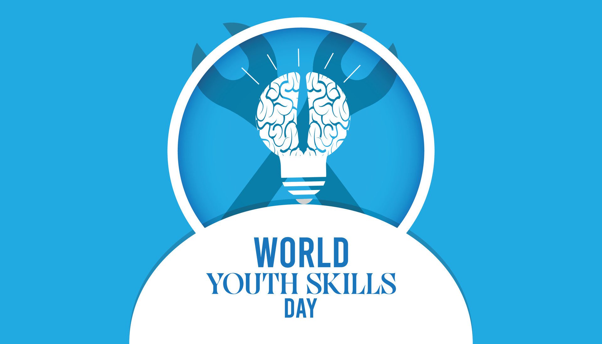 world youth skills day observed every year in July. Template for background, banner, card, poster with text inscription. Free Vector