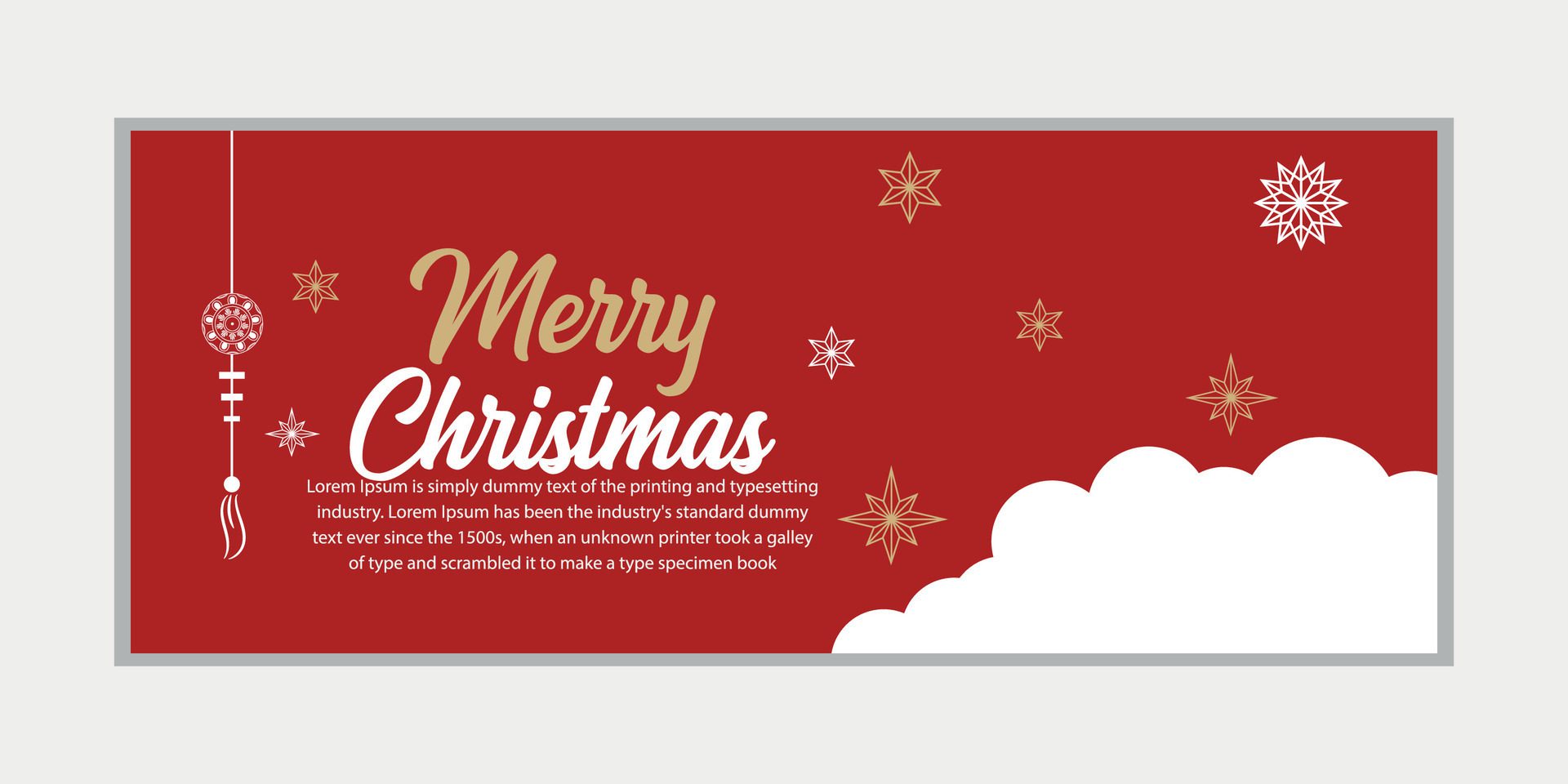 merry christmas banner set and happy new year banner, social media cover and web banner,Merry Christmas design for greeting card, Free Vector