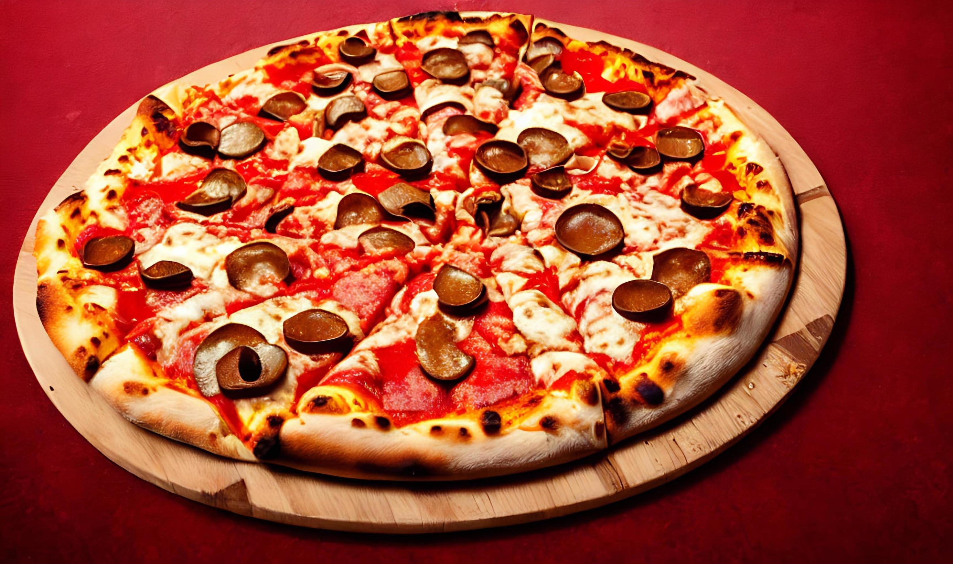 Pizza. Traditional Italian cuisine fast food. Stock Free