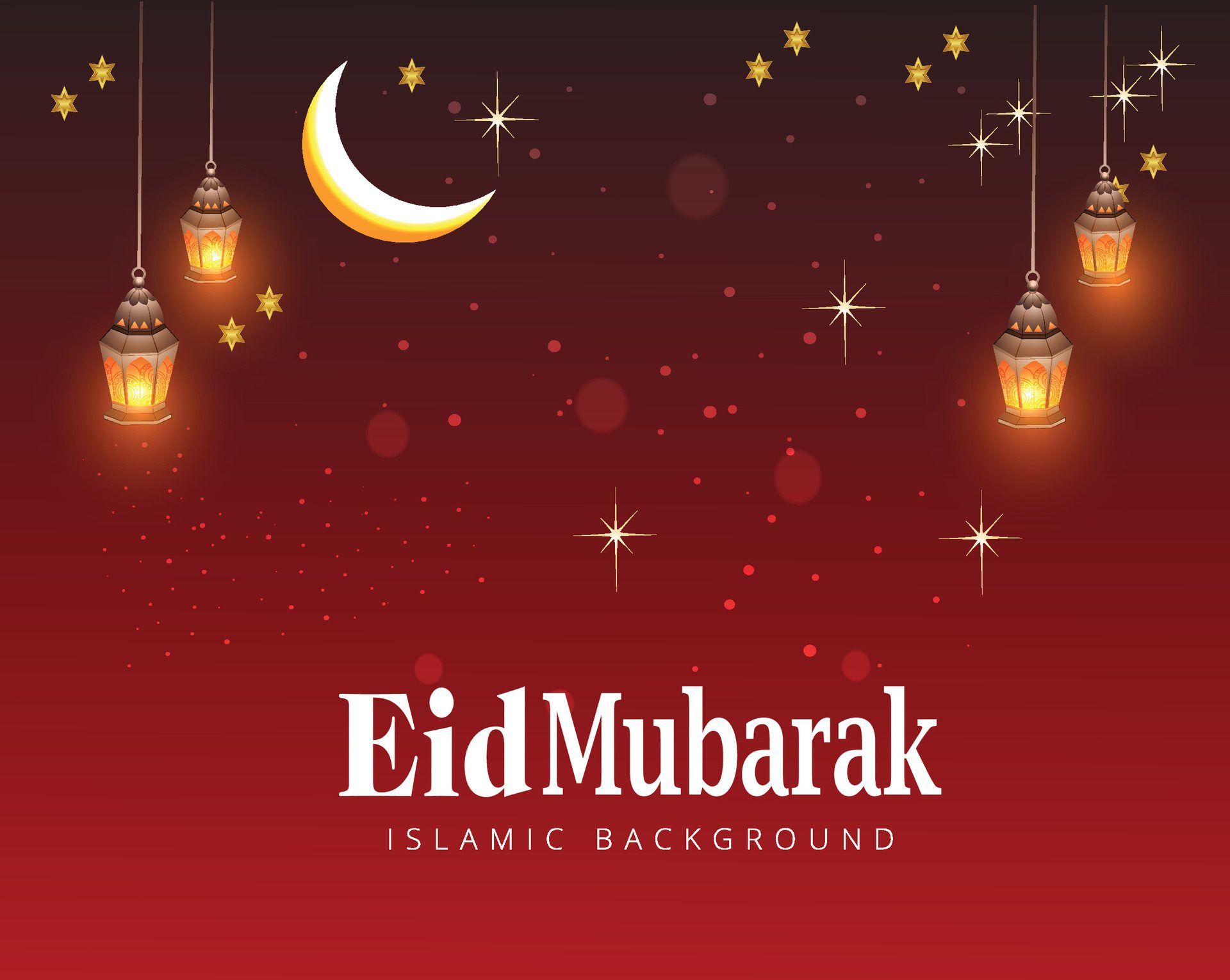 Eid mubarak beautiful banner Free Vector