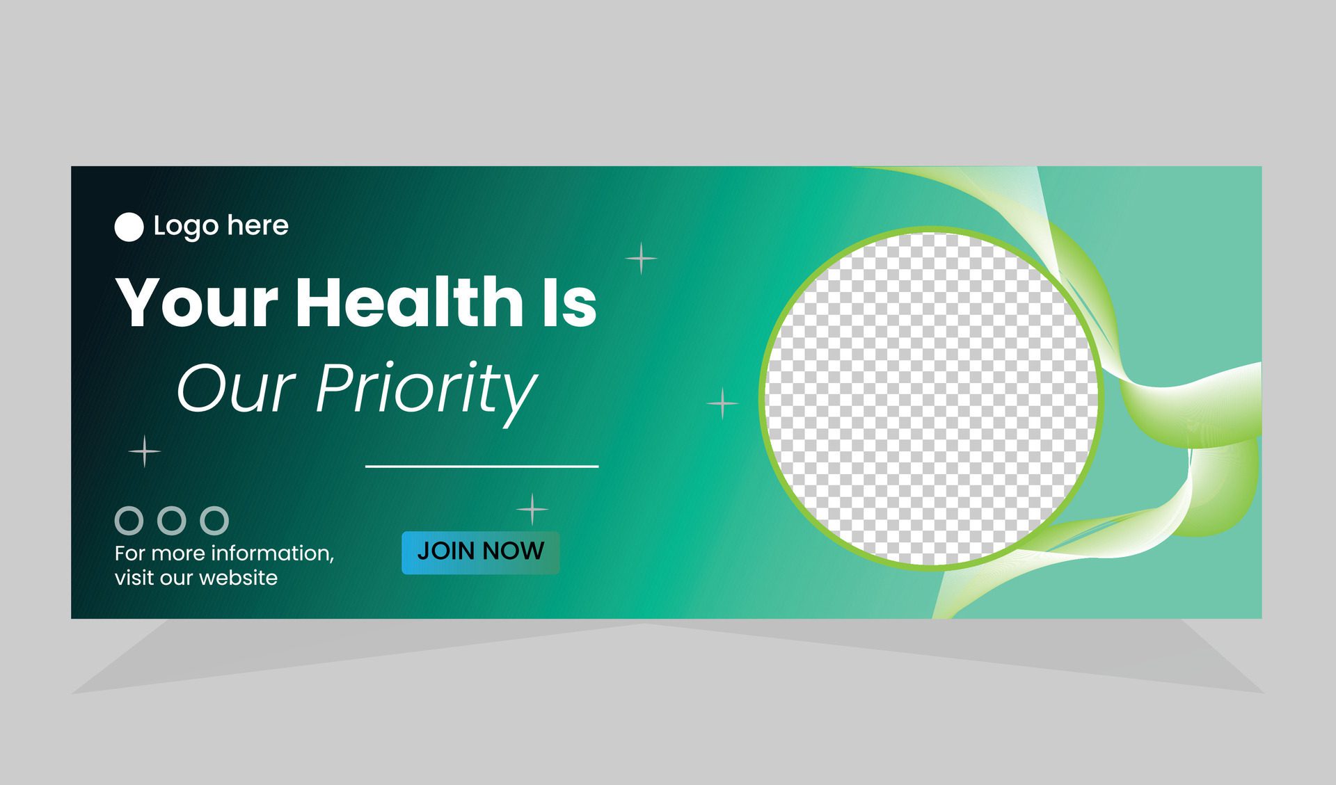 
									Health care web banner template Free Vector