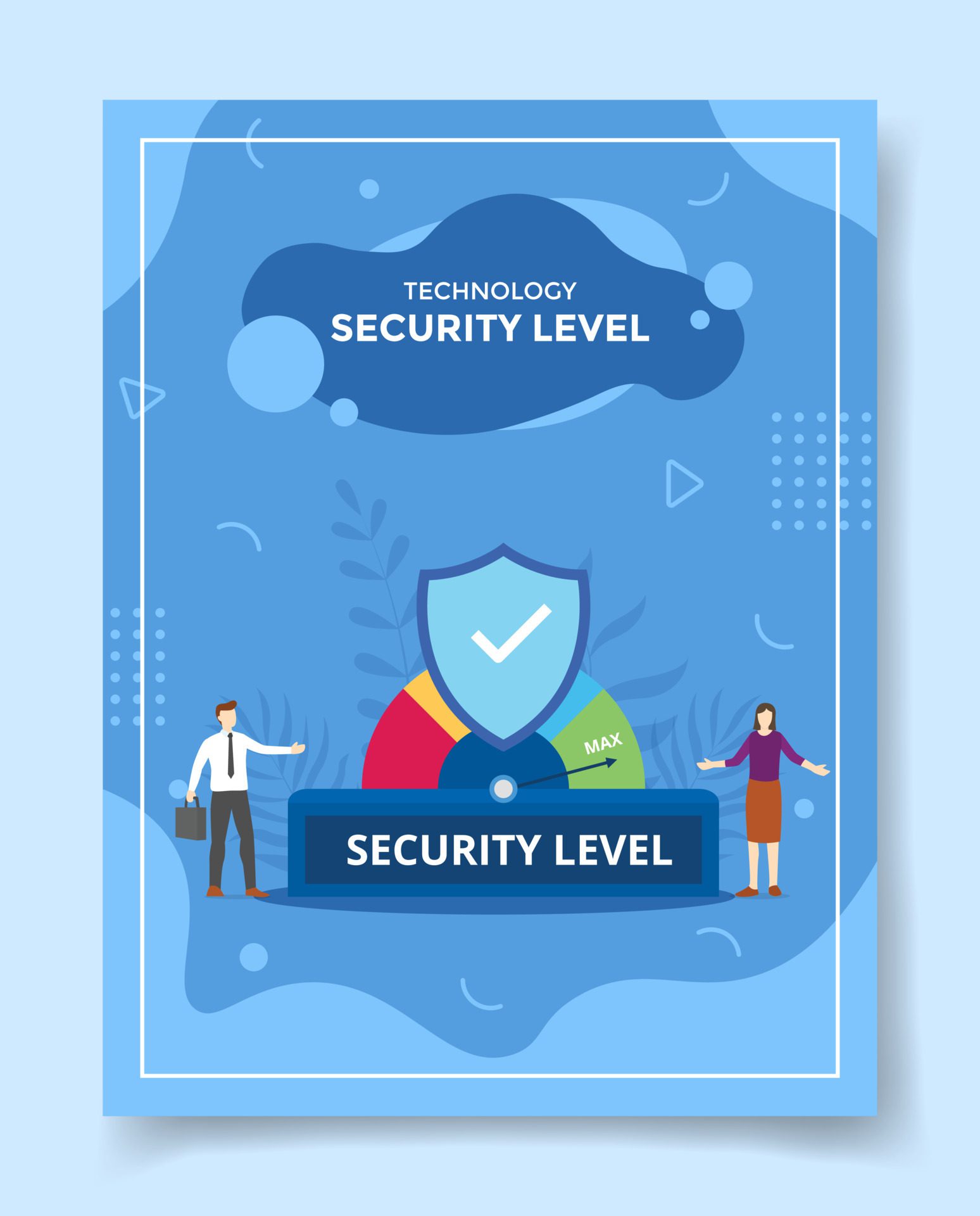 security level for template of banners, flyer, books, and magazine cover Free Vector