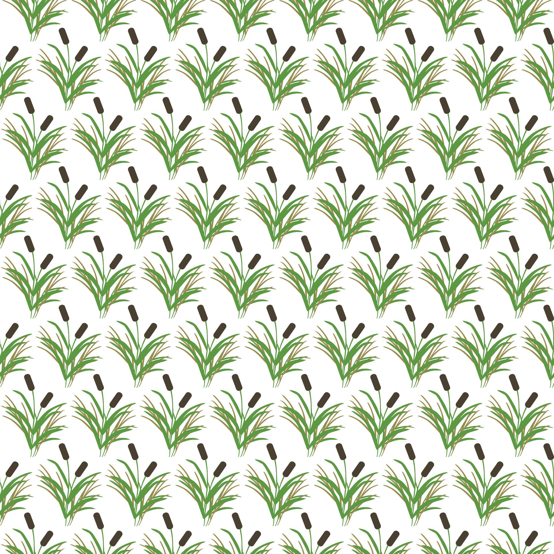 Swamp reeds, simple grass. Seamless pattern. illustration. Free Vector